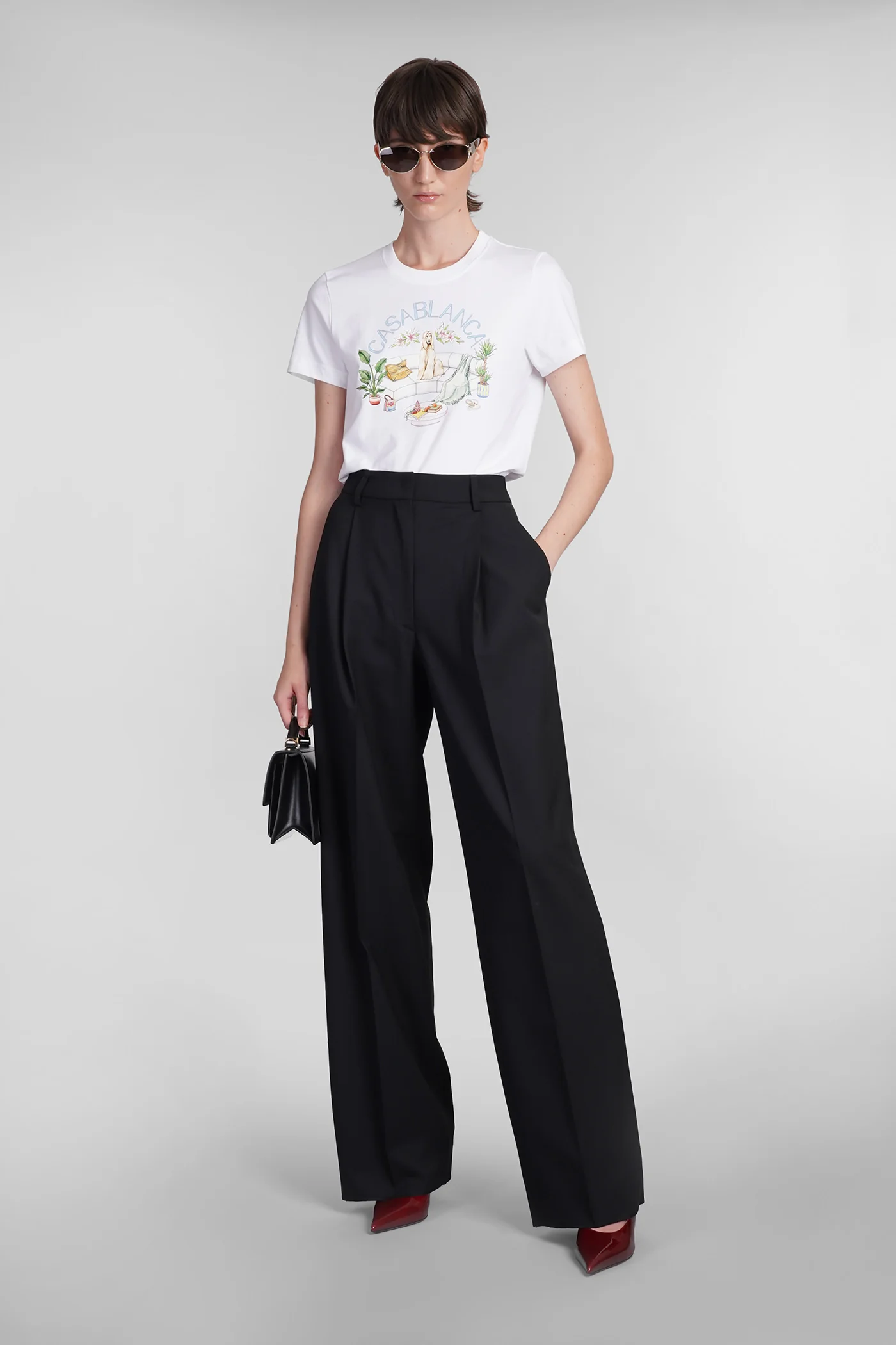 T-Shirt in white cotton - Image 2