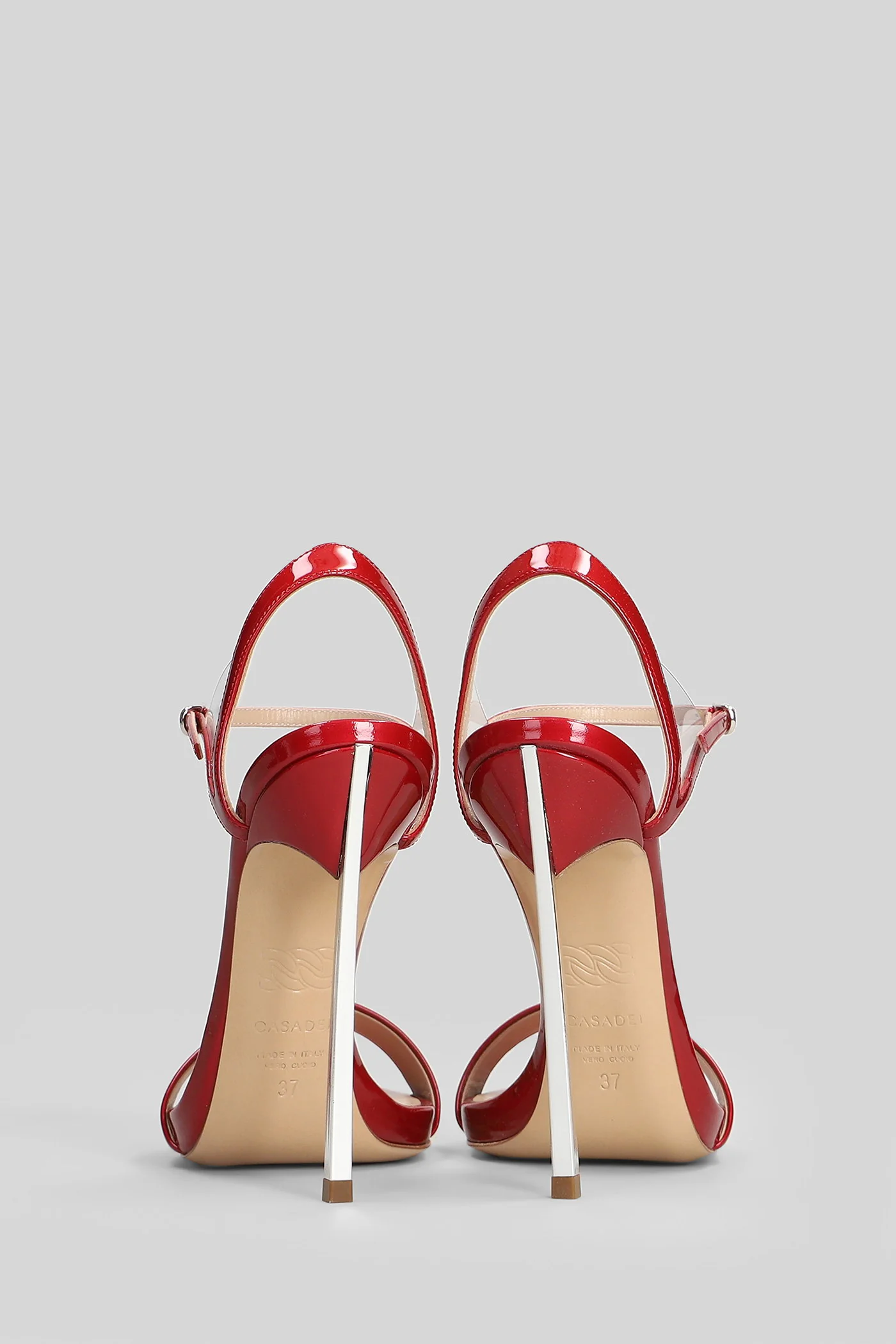 Blade v celebrity Sandals in red patent leather - Image 4