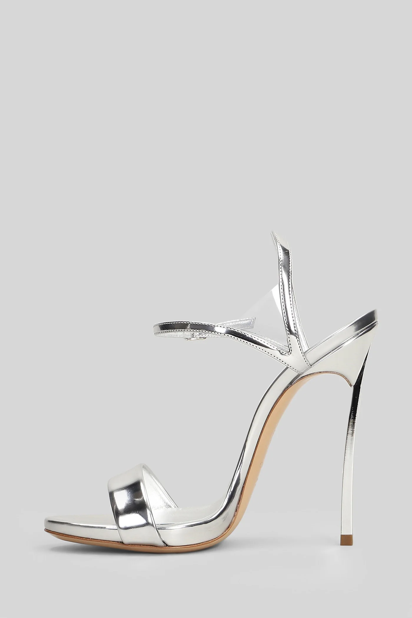 Blade v celebrity Sandals in silver leather - Image 3