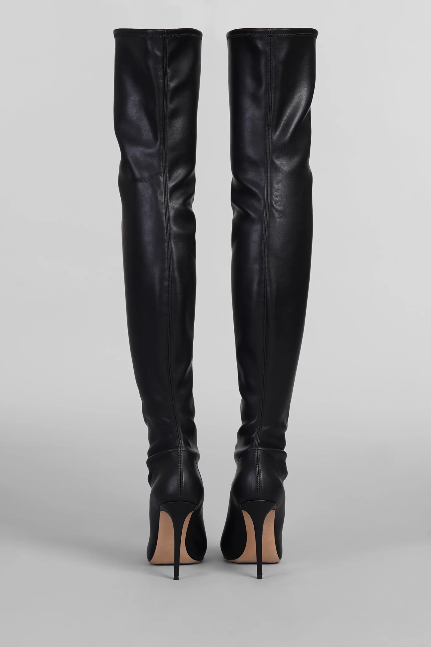 Julia High heels boots in black faux leather - Image 4