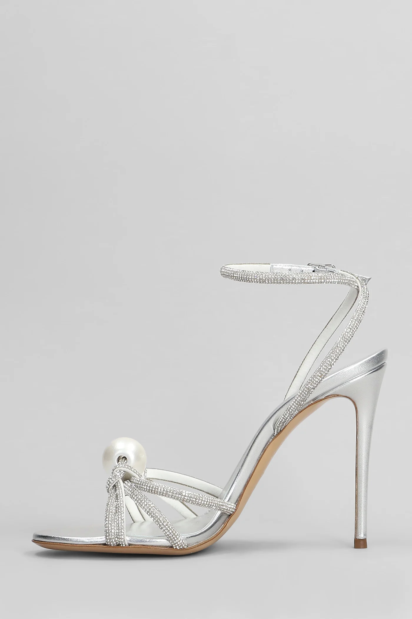 Julia labuan Sandals in silver leather - Image 3