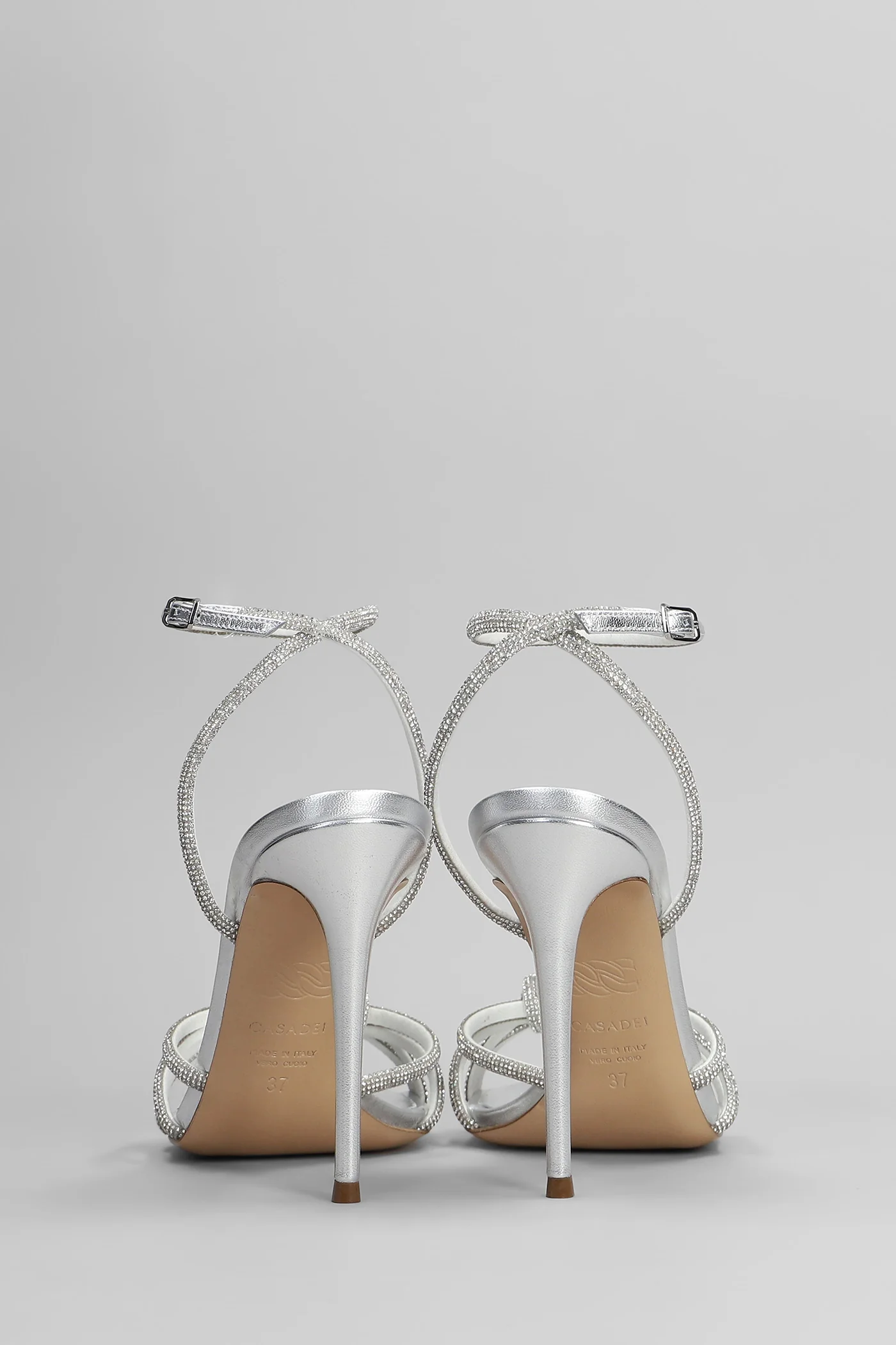 Julia labuan Sandals in silver leather - Image 4