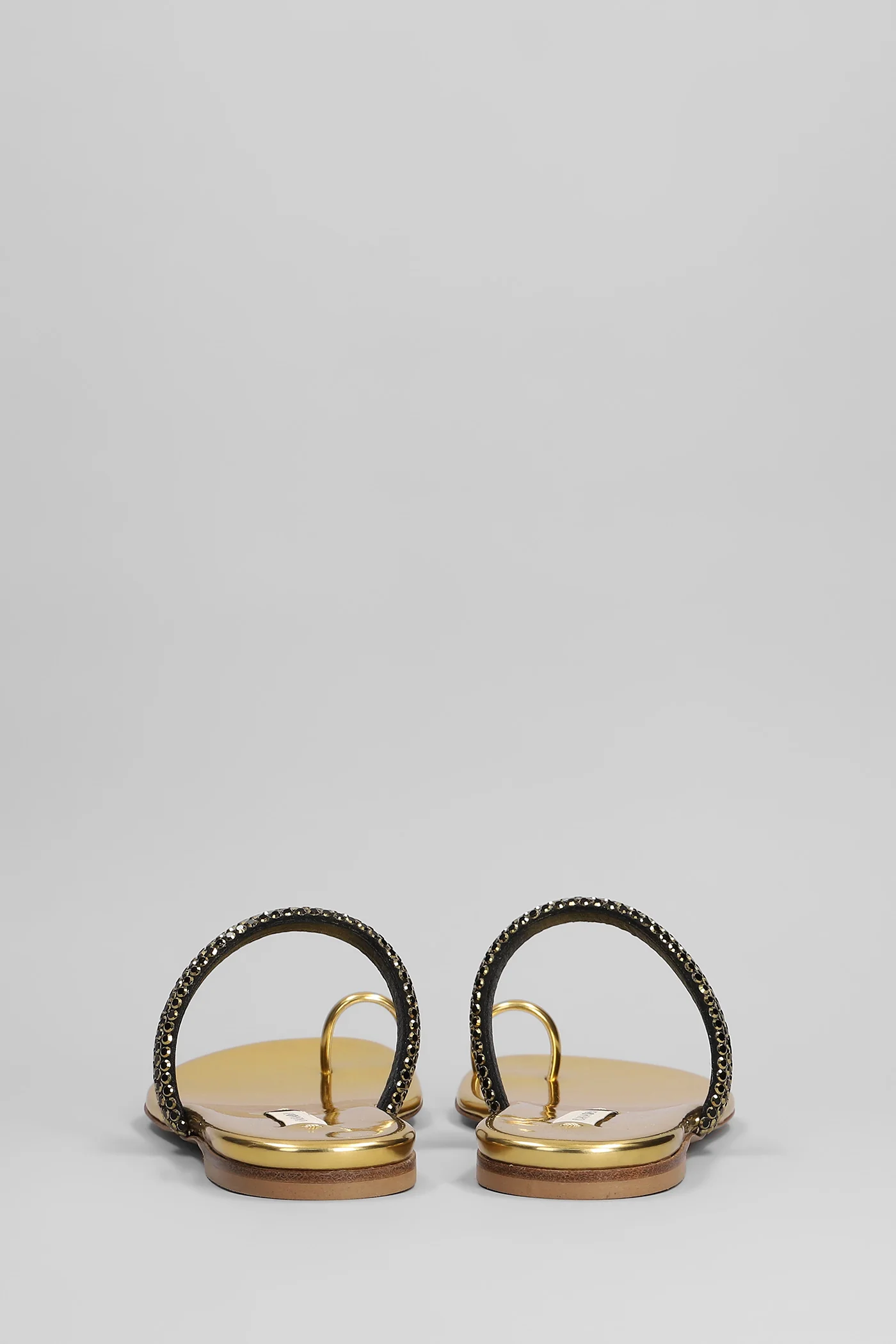 Olympo flat Flats in gold leather - Image 4