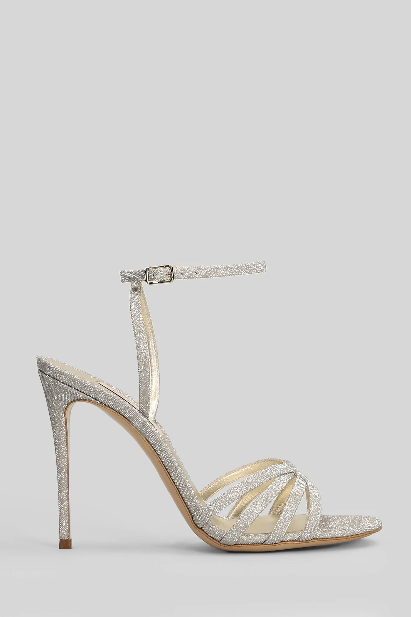 Sandalo ragno Sandals in beige glitter