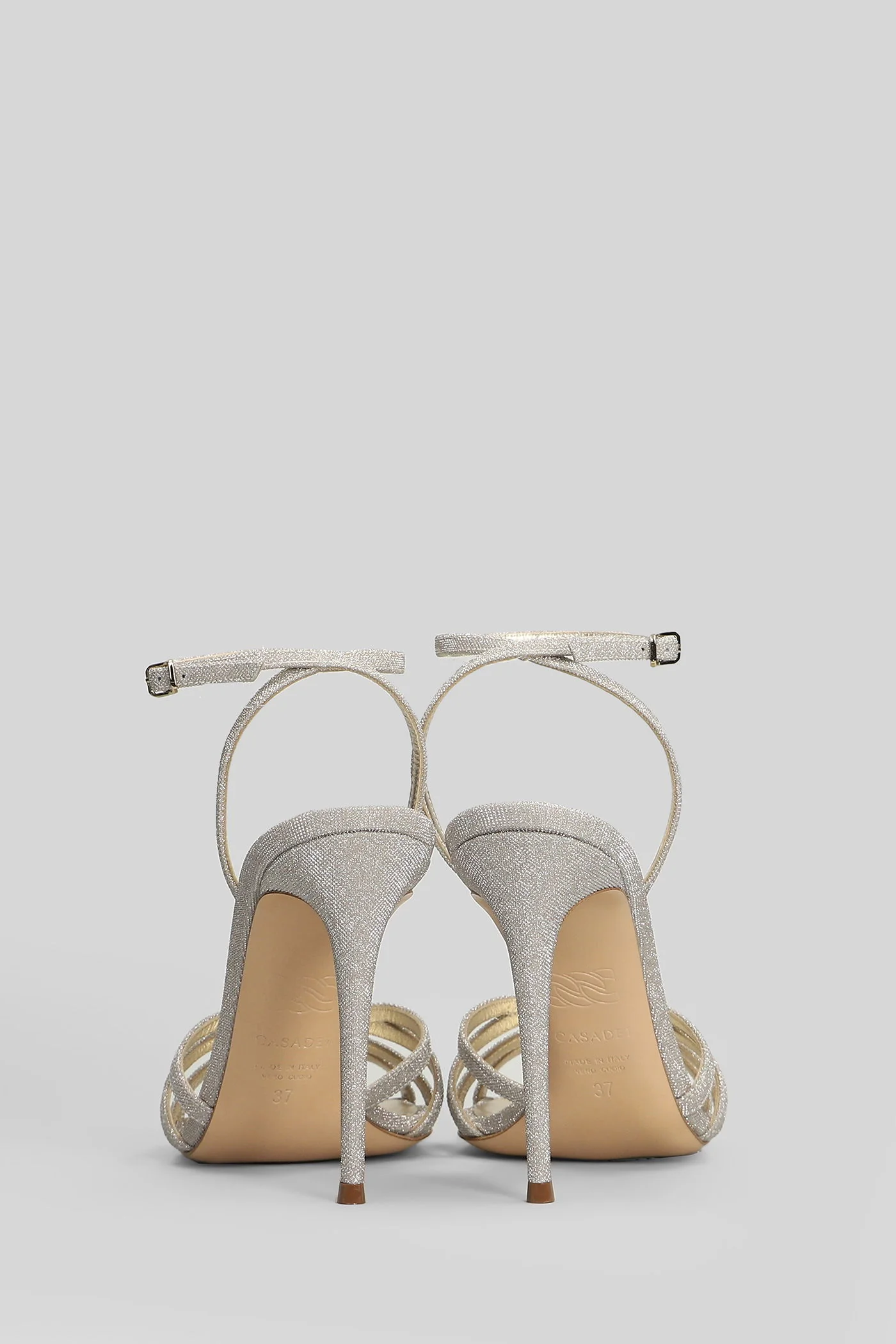 Sandalo ragno Sandals in beige glitter - Image 4