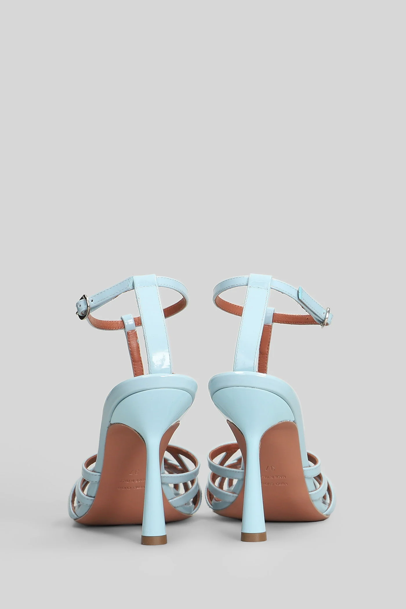 Lidia Sandals in cyan patent leather - Image 4