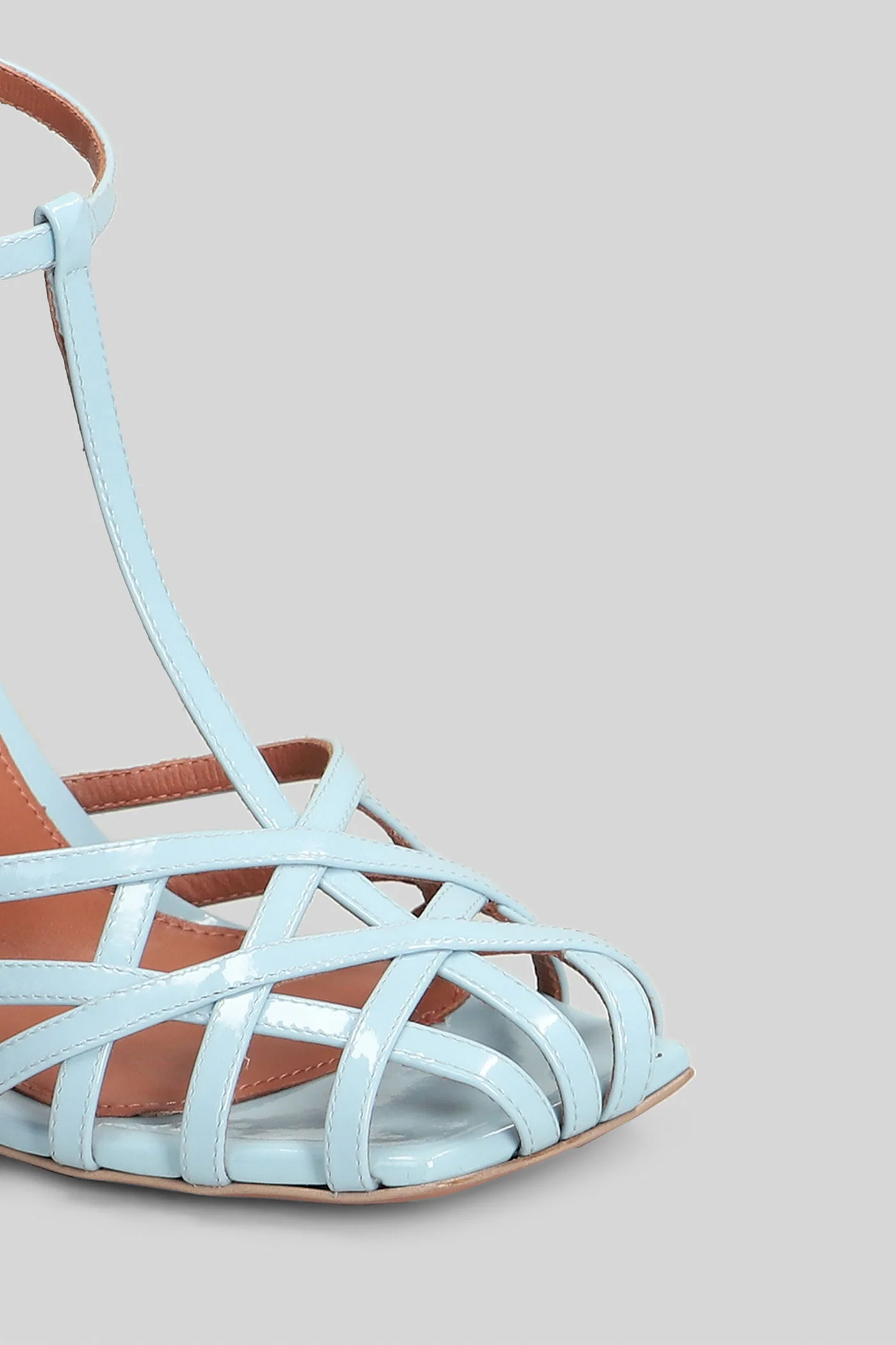 Lidia Sandals in cyan patent leather - Image 5