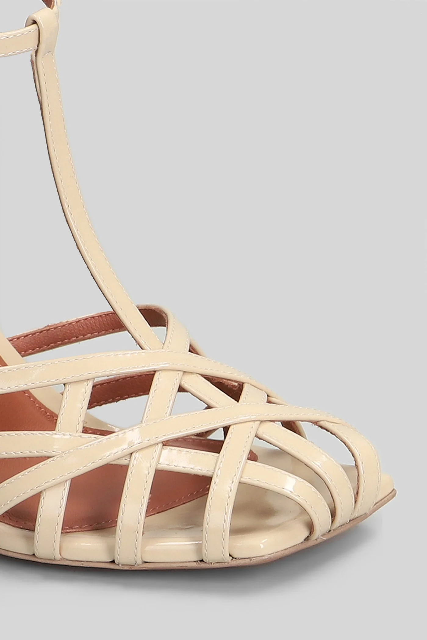 Lidia Sandals in powder patent leather - Image 5