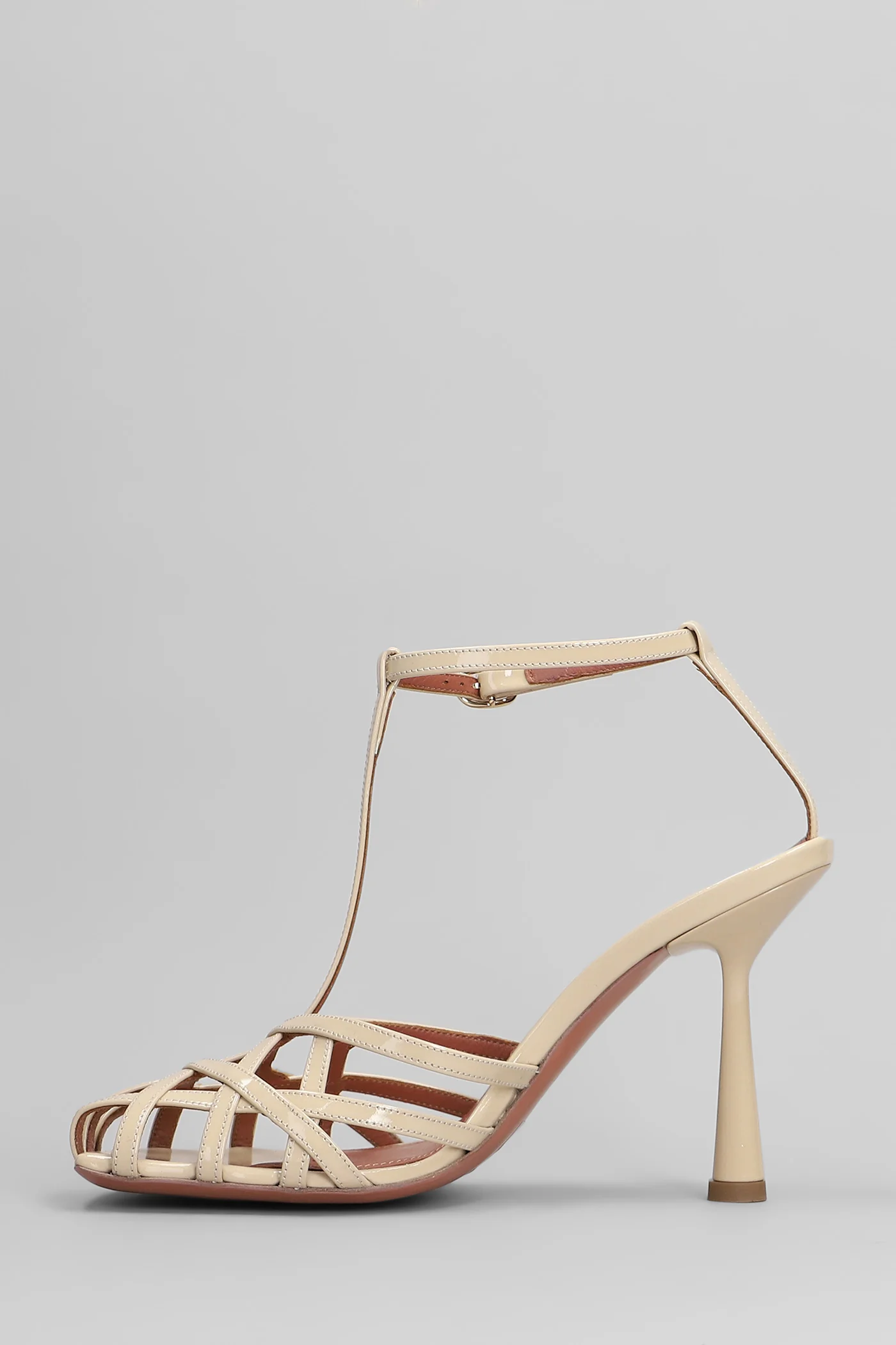 Lidia Sandals in powder patent leather - Image 3