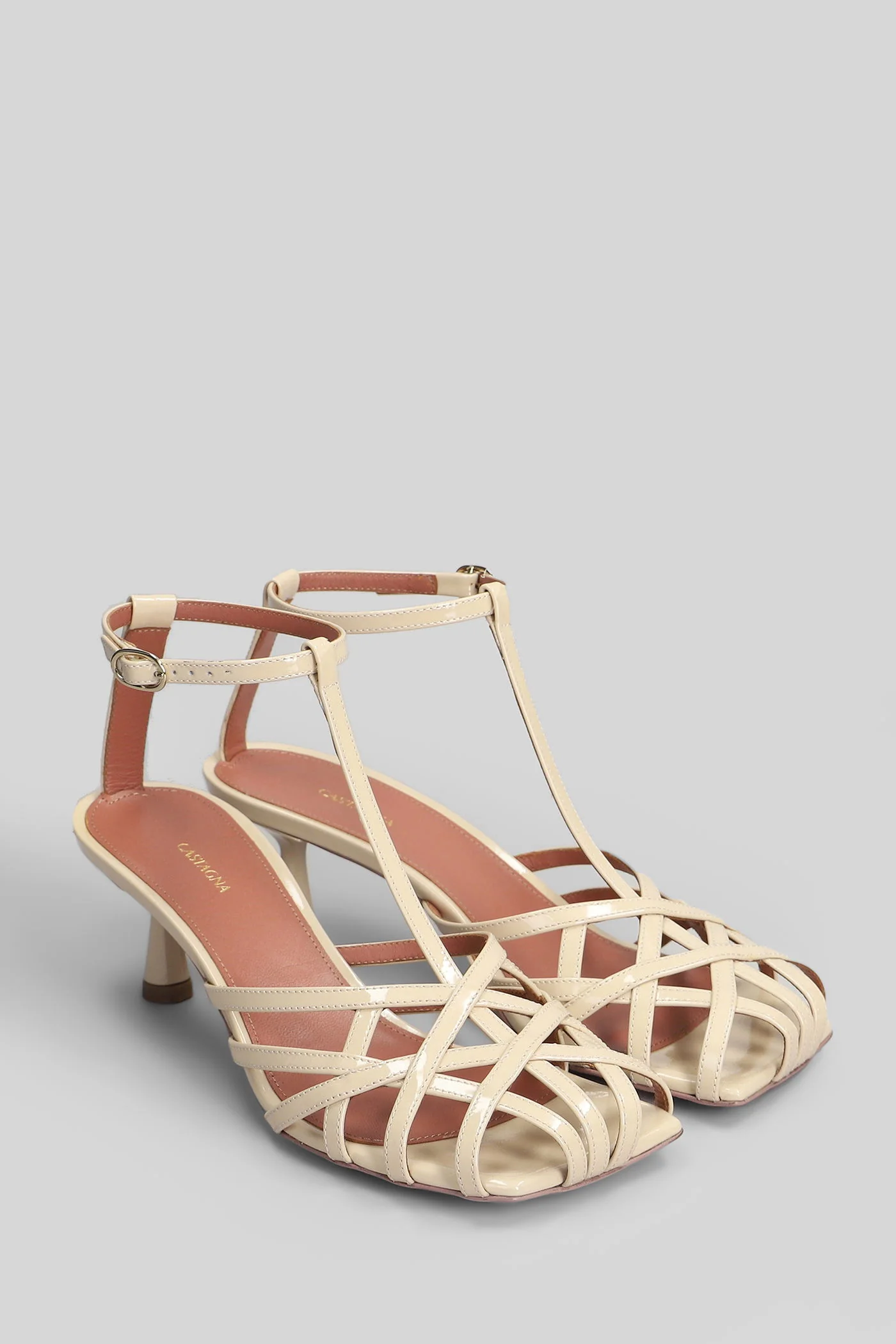 Manila Sandals in powder patent leather - Image 2