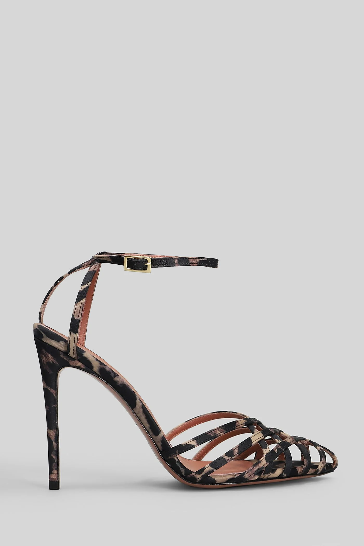 Miami Sandals in Animalier satin