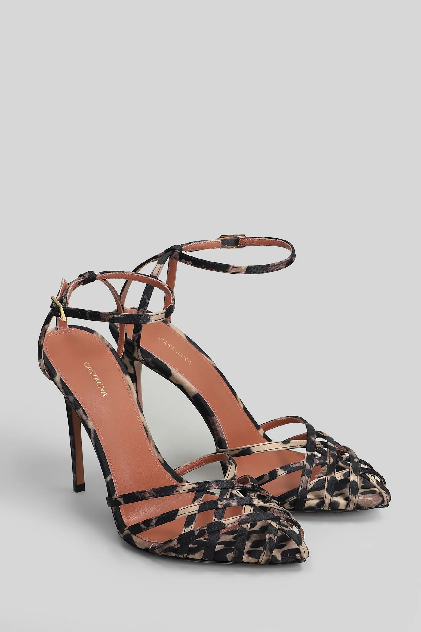 Miami Sandals in Animalier satin - Image 2