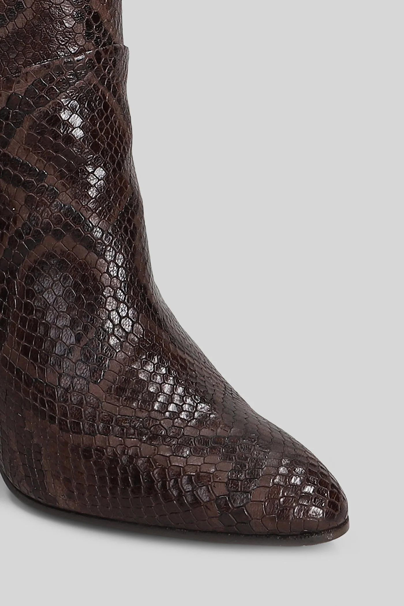 Nimes High heels boots in dark brown leather - Image 5