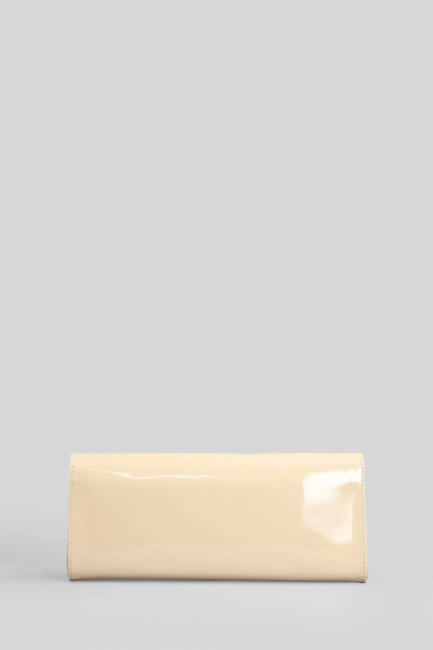 Shoulder bag in beige patent leather - Image 3