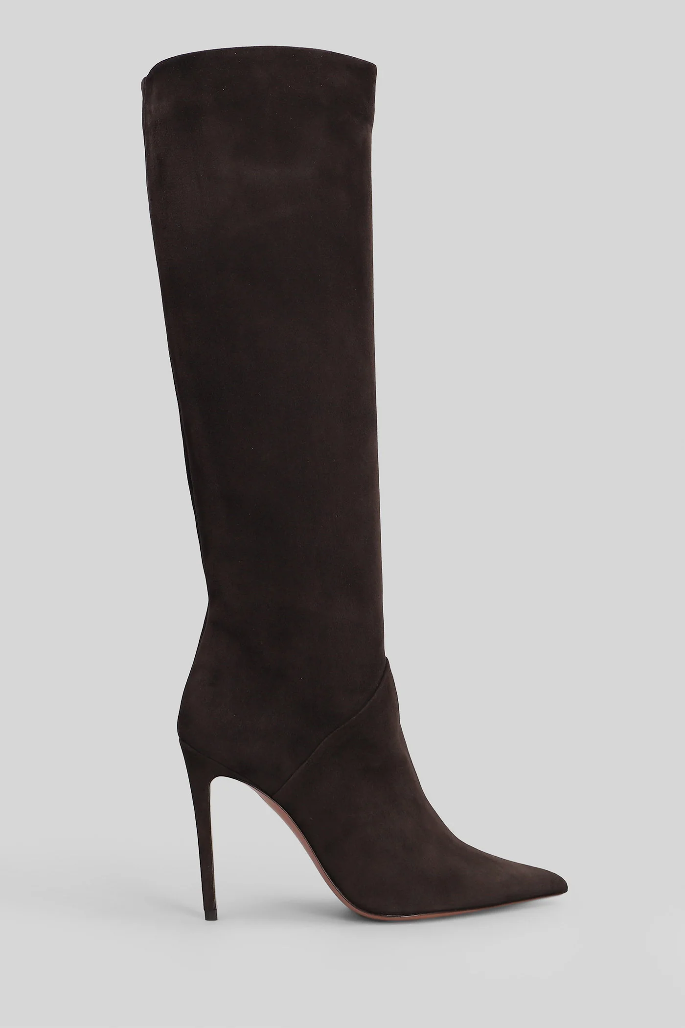 Smirne High heels boots in dark brown suede