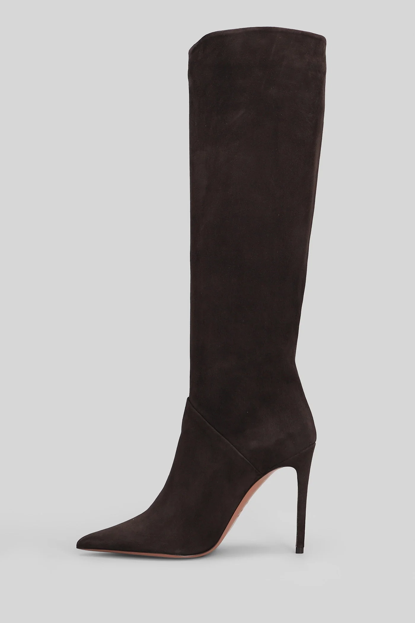 Smirne High heels boots in dark brown suede - Image 3