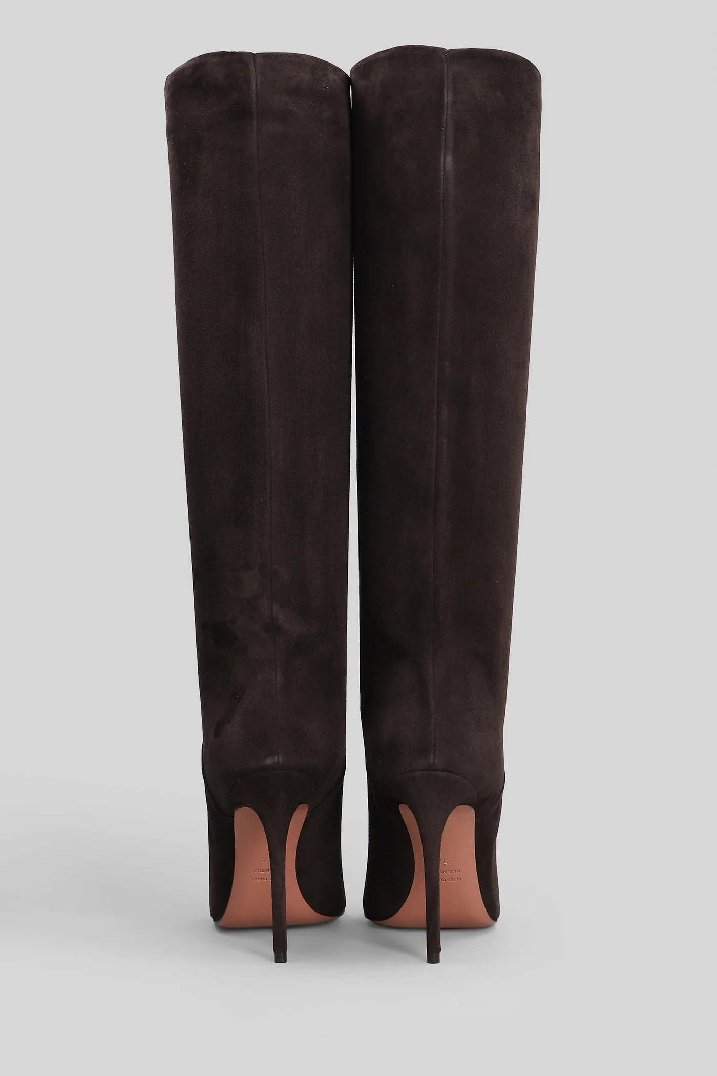 Smirne High heels boots in dark brown suede - Image 4