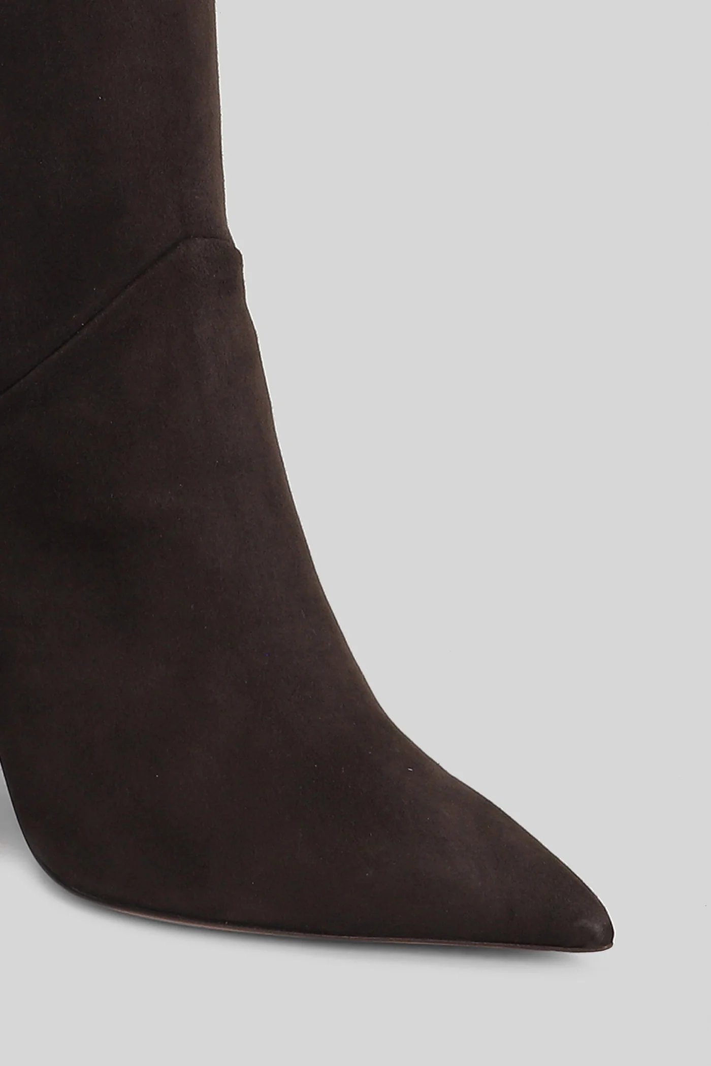 Smirne High heels boots in dark brown suede - Image 5