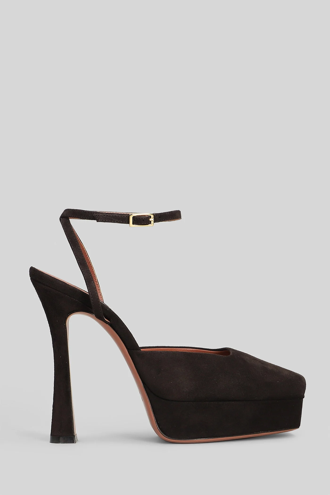 Vicky Pumps in dark brown suede