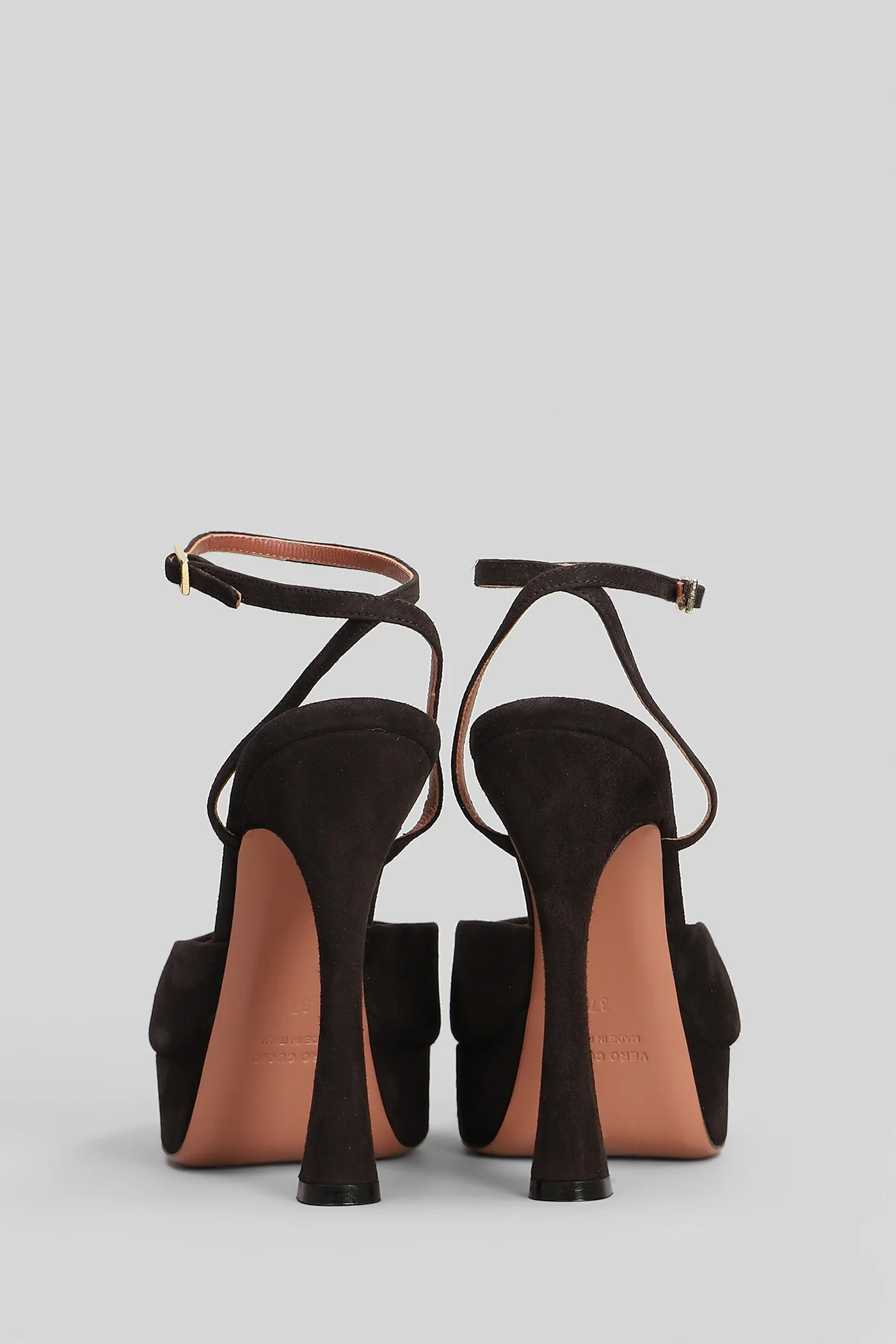 Vicky Pumps in dark brown suede - Image 4