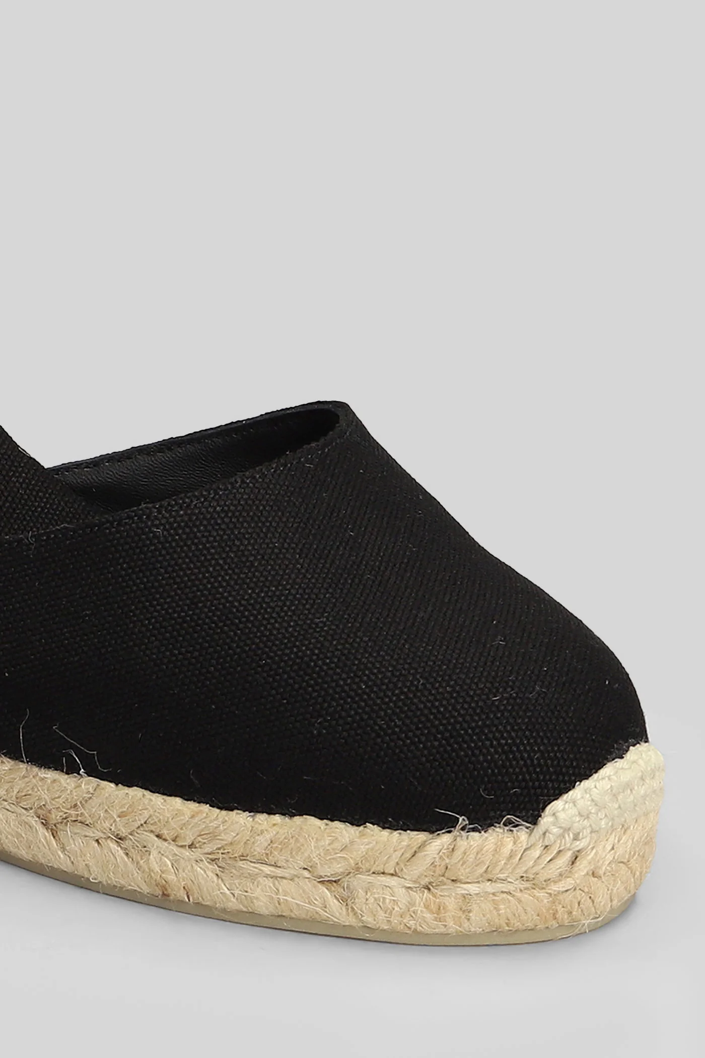Carina-6-001 Wedges in black canvas - Image 5