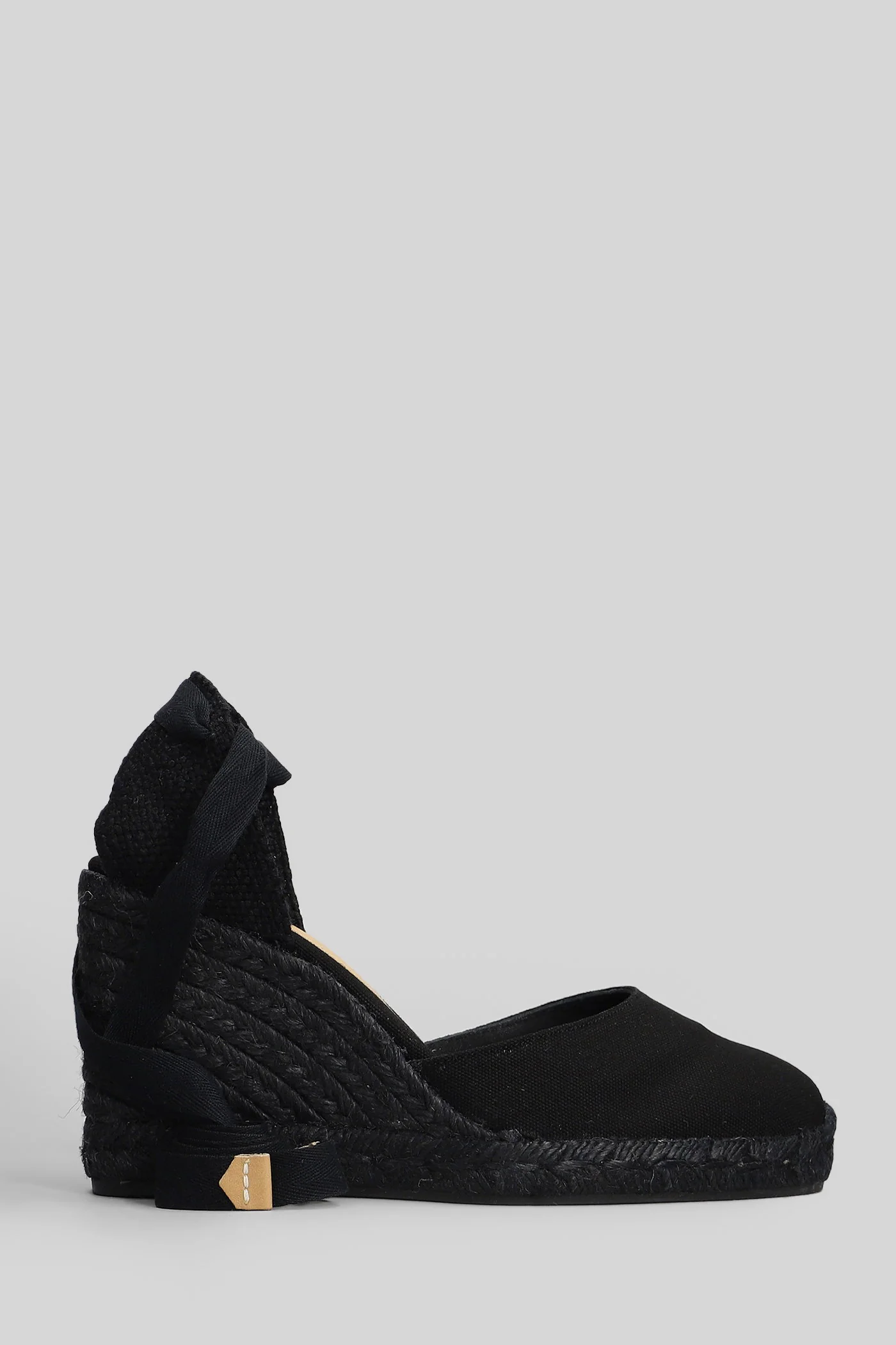 Carina C-8-001 Wedges in black canvas