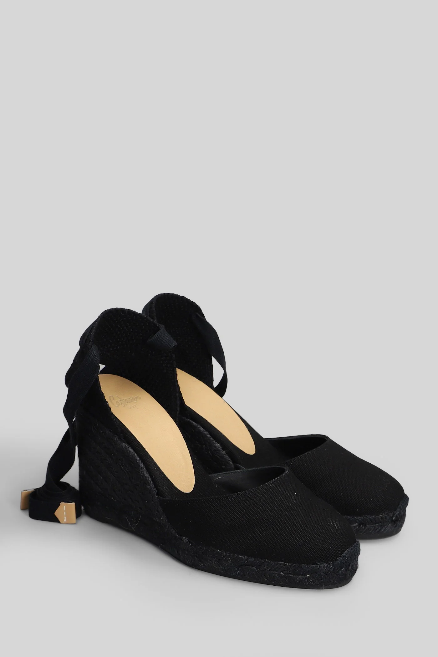 Carina C-8-001 Wedges in black canvas - Image 2