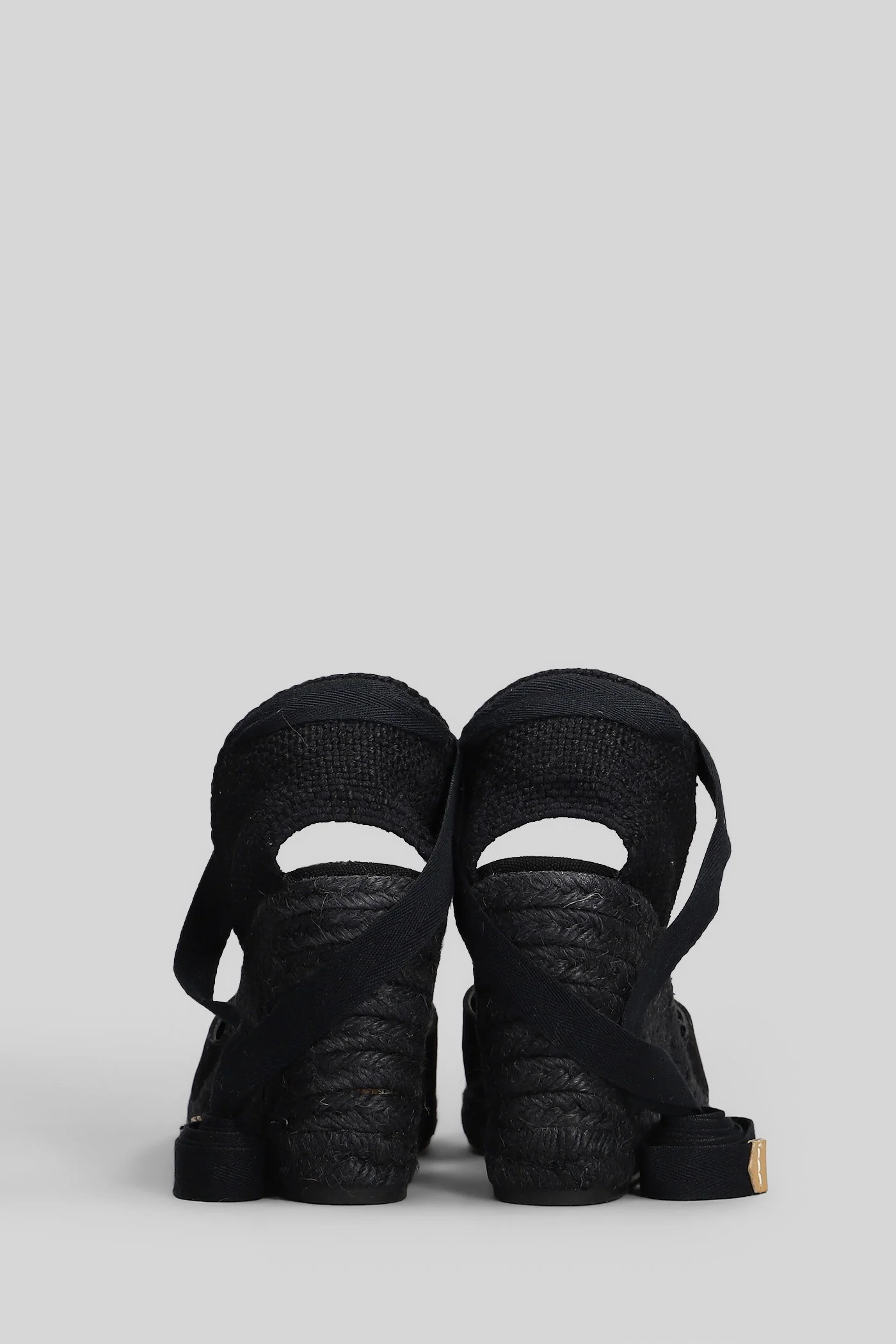 Carina C-8-001 Wedges in black canvas - Image 4