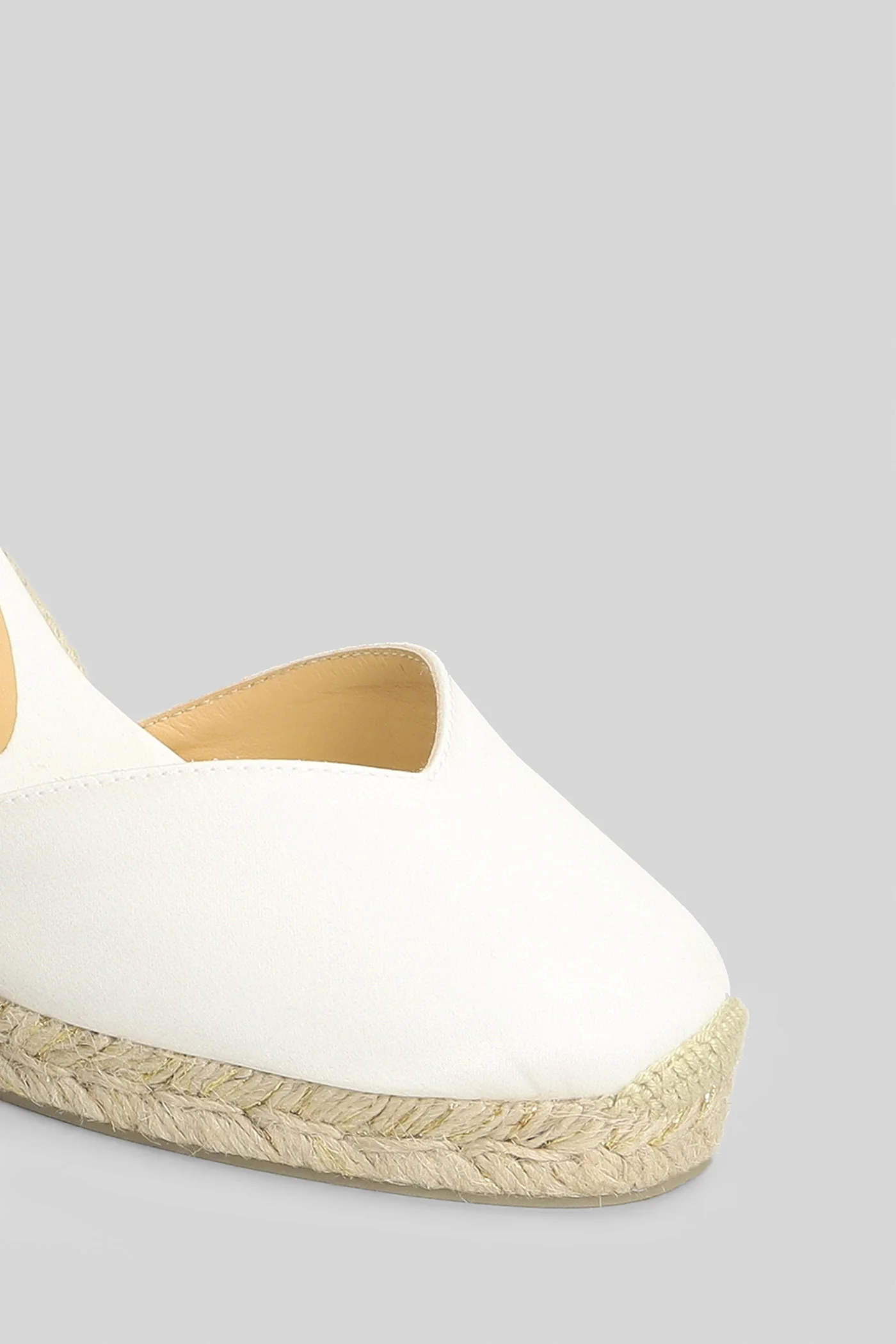 Chiara-8-006 Wedges in white satin - Image 5