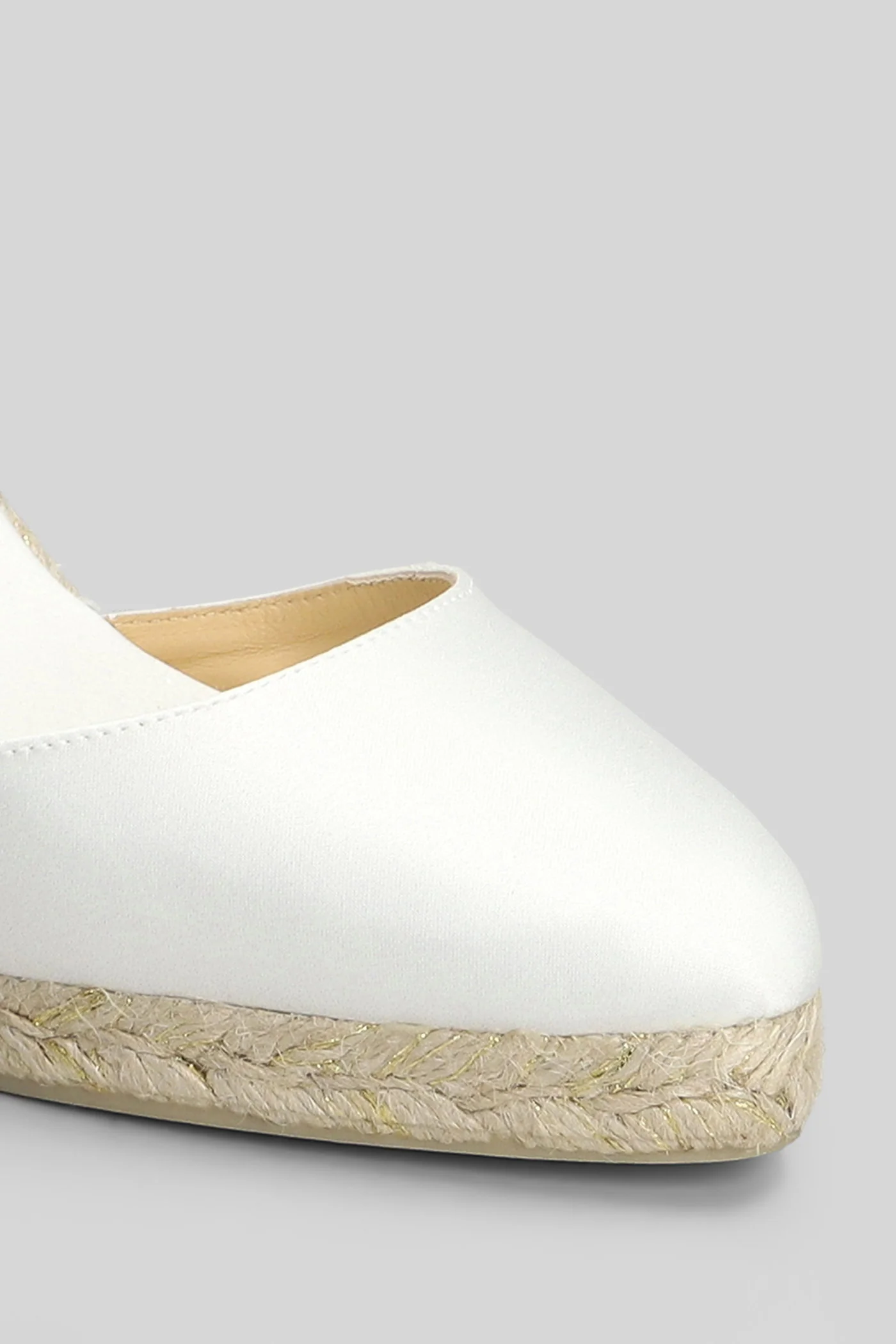 Chiarita-8Ed-001 Wedges in white canvas - Image 5
