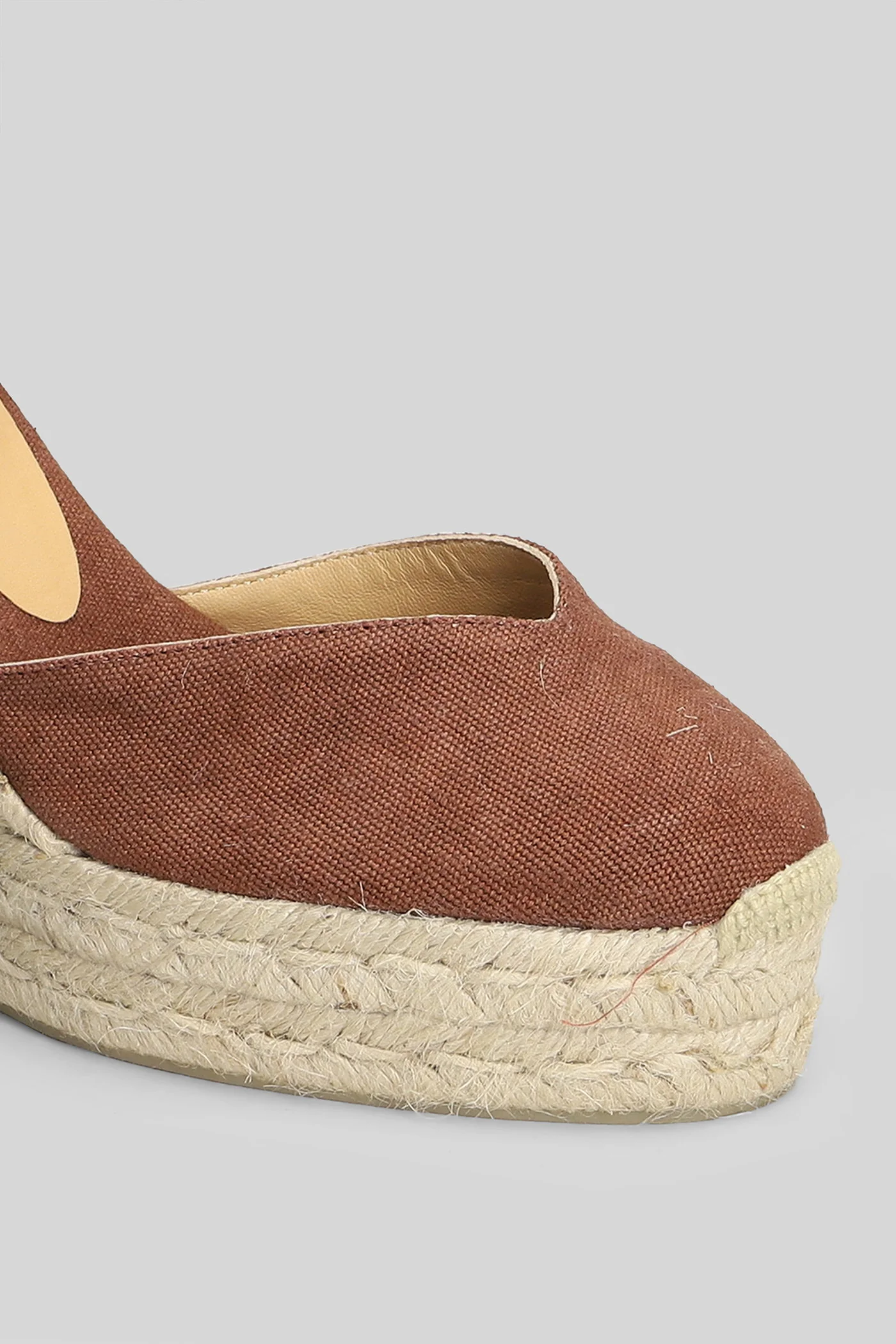 Chiarita-8Ed-002 Wedges in brown canvas - Image 5