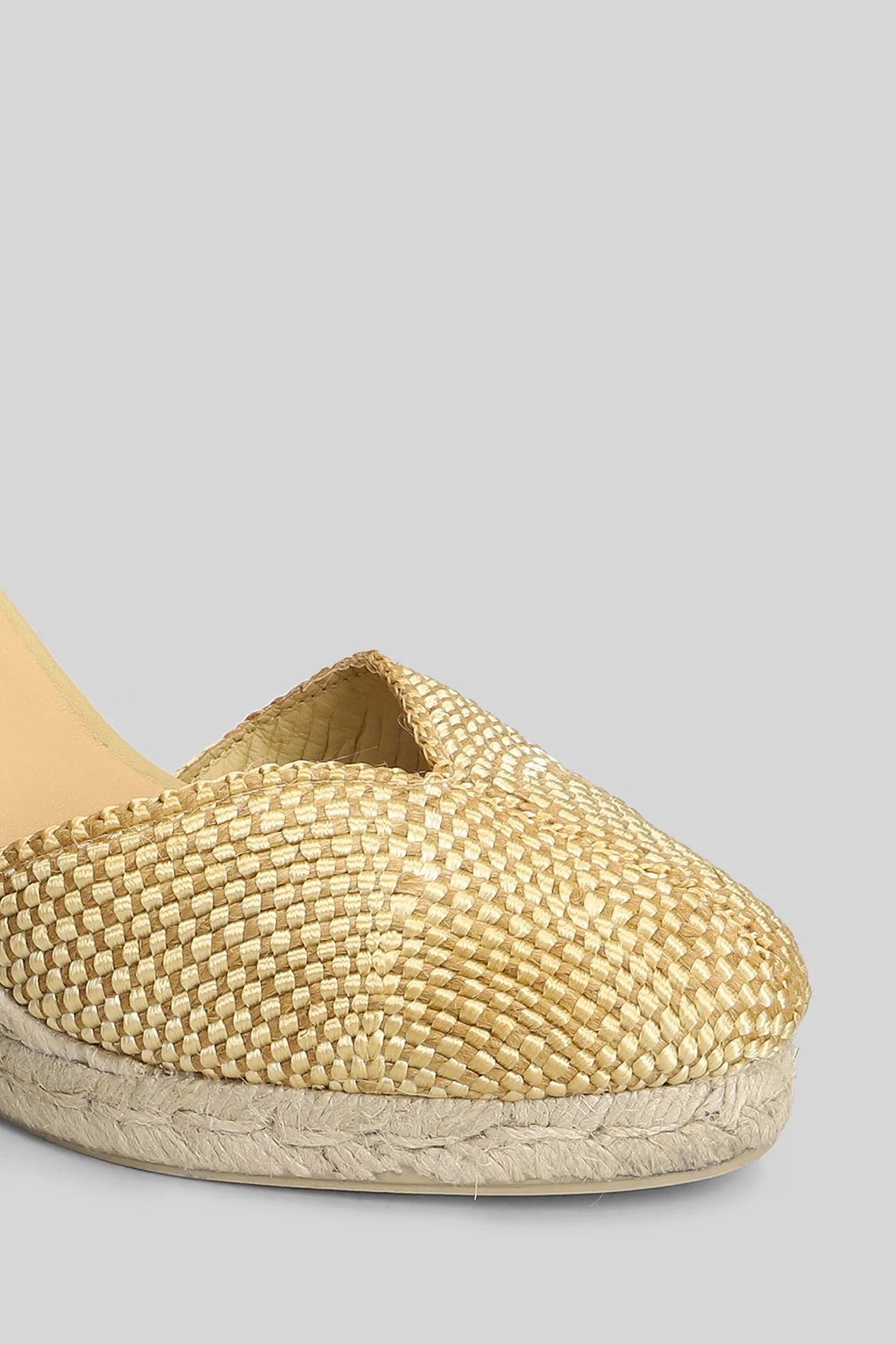 Cora-8-298 Wedges in yellow fabric - Image 5
