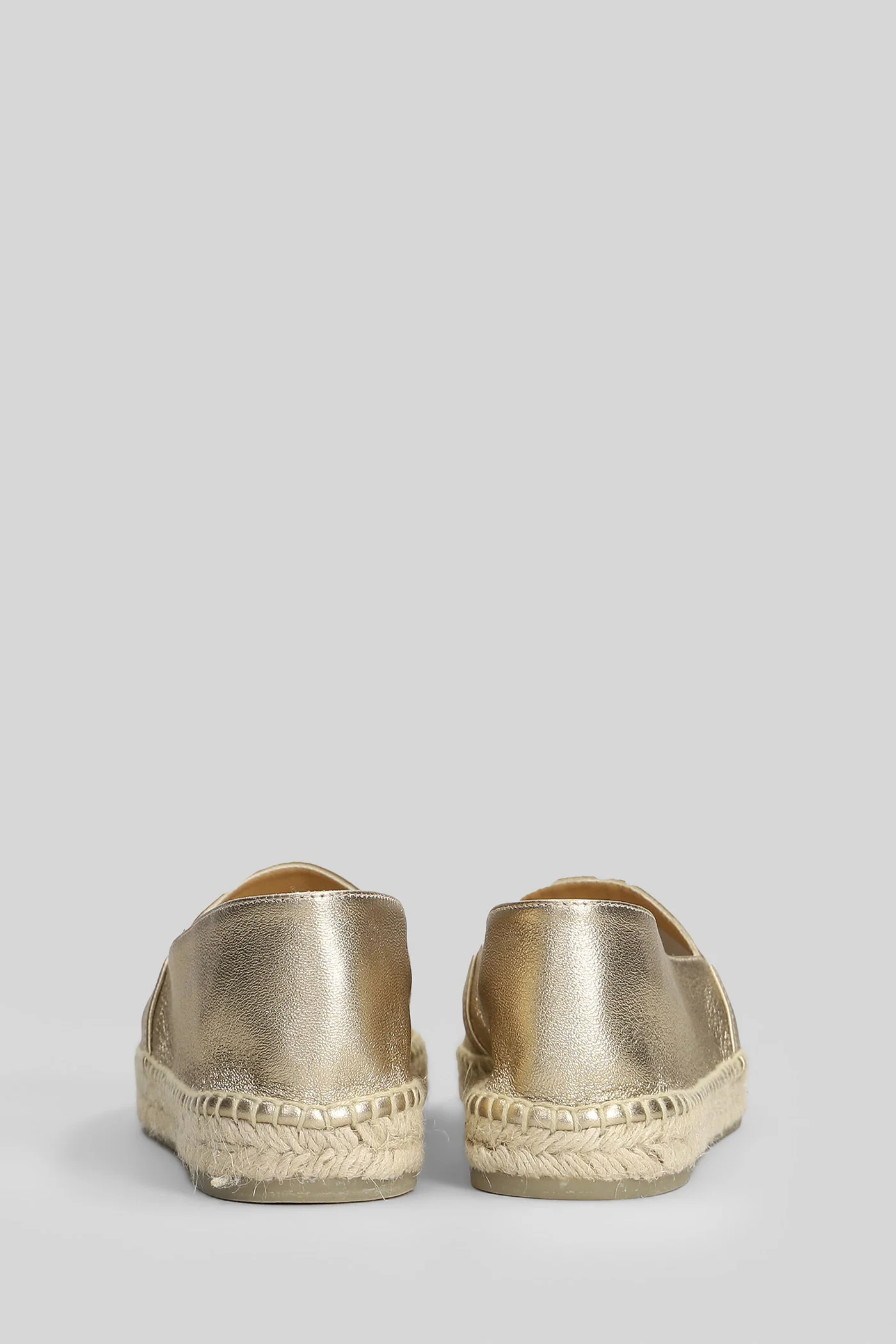 Kenda-118 Espadrilles in gold leather - Image 4