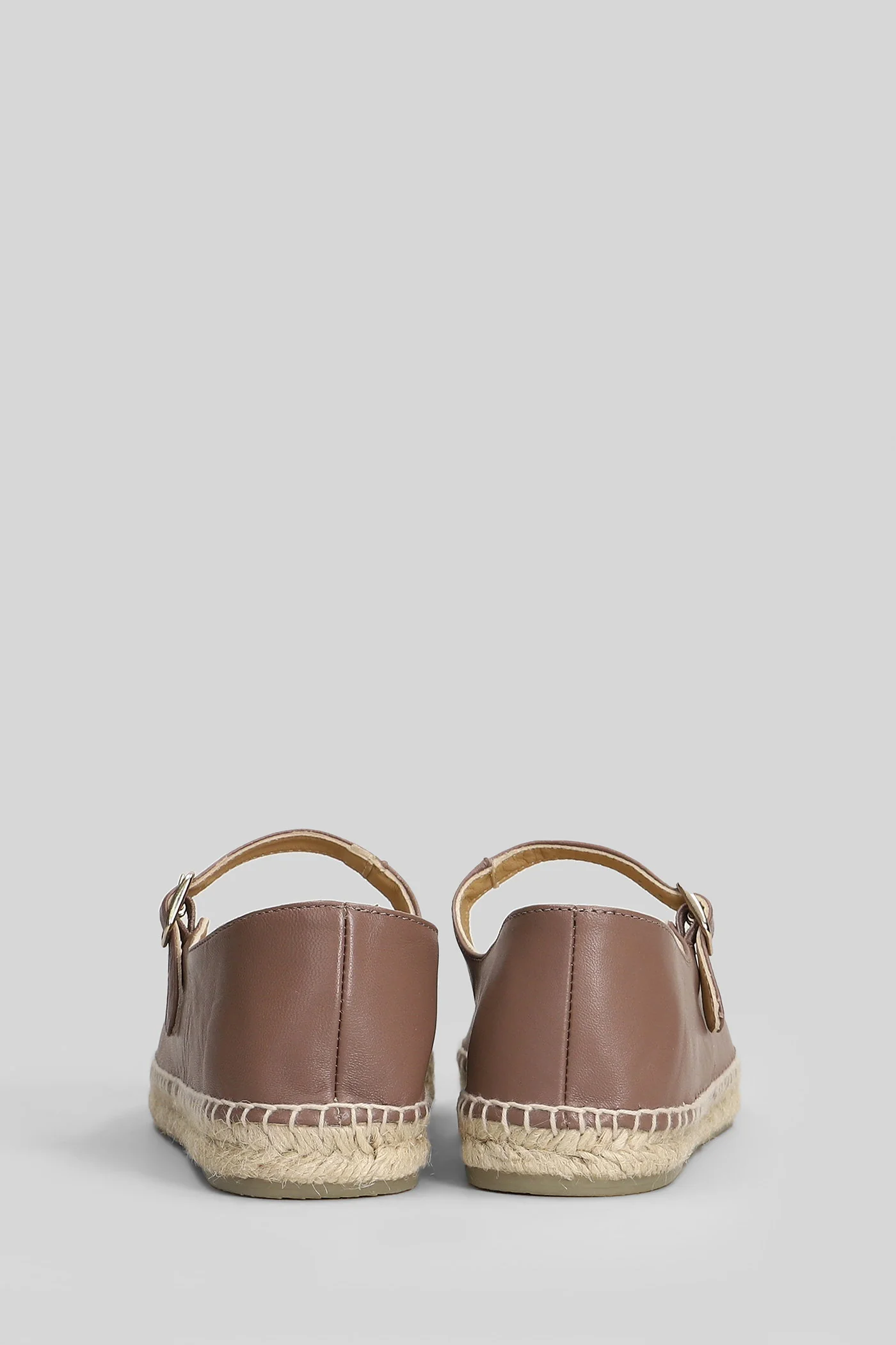Pepa-280 Espadrilles in taupe leather - Image 4