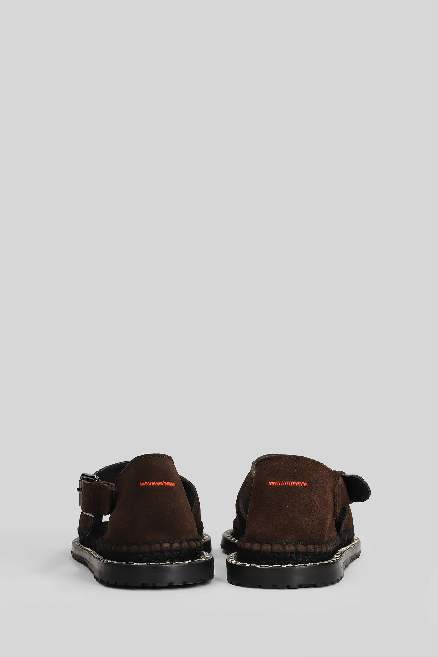 Polly C-186 Flat sandal-slipper in brown suede - Image 4