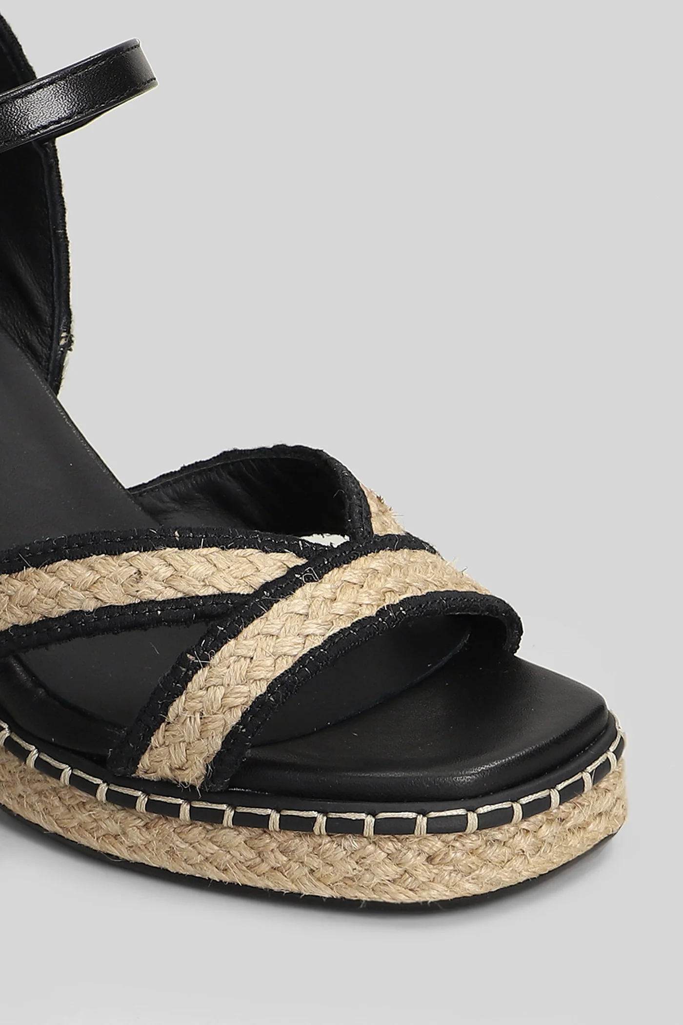 Vanish-297 Sandals in beige leather and fabric - Image 5