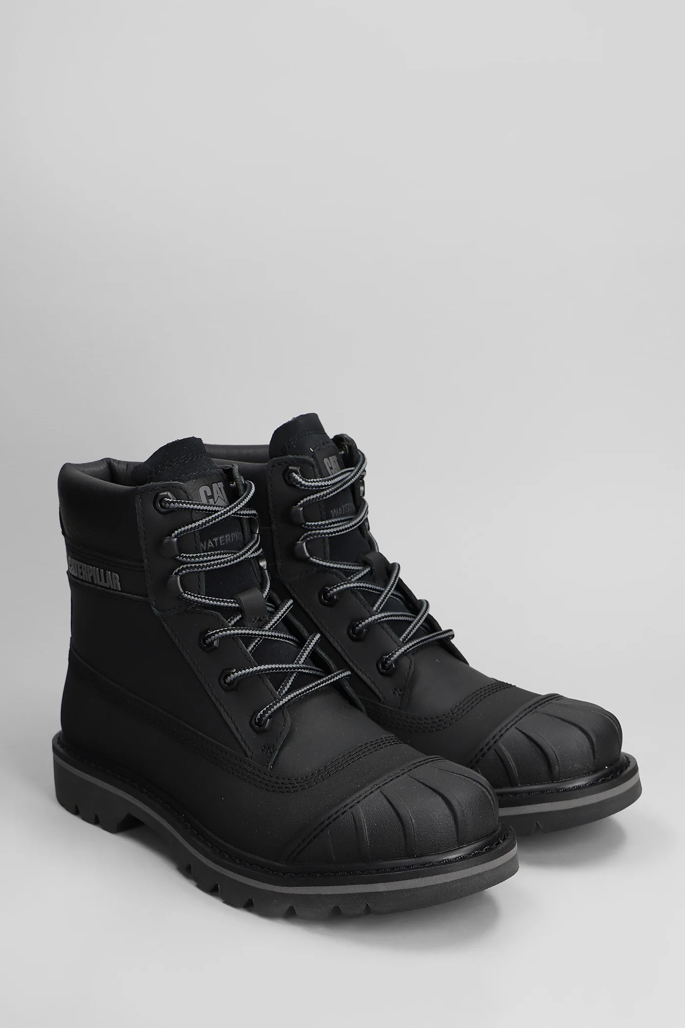 Colorado galosh wp Combat boots in black leather and fabric - Image 2