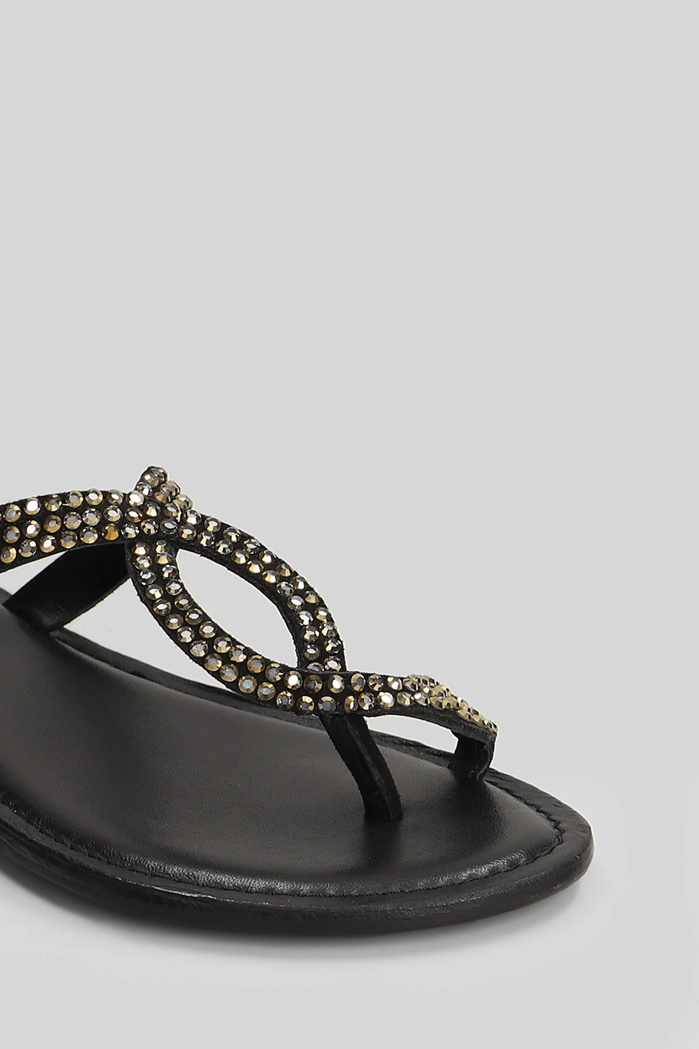 Flat sandal-slipper in black suede and leather - Image 5