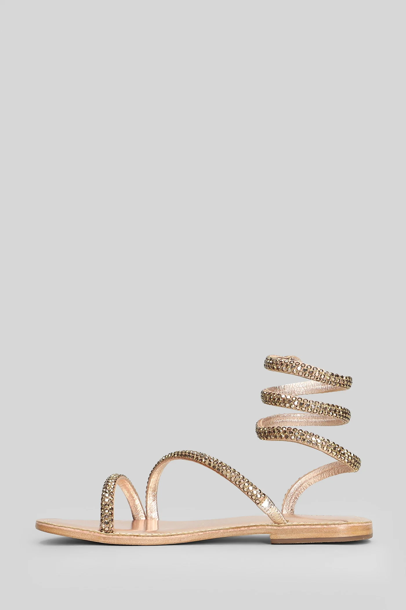 Flat sandal-slipper in rose-pink suede and leather - Image 3