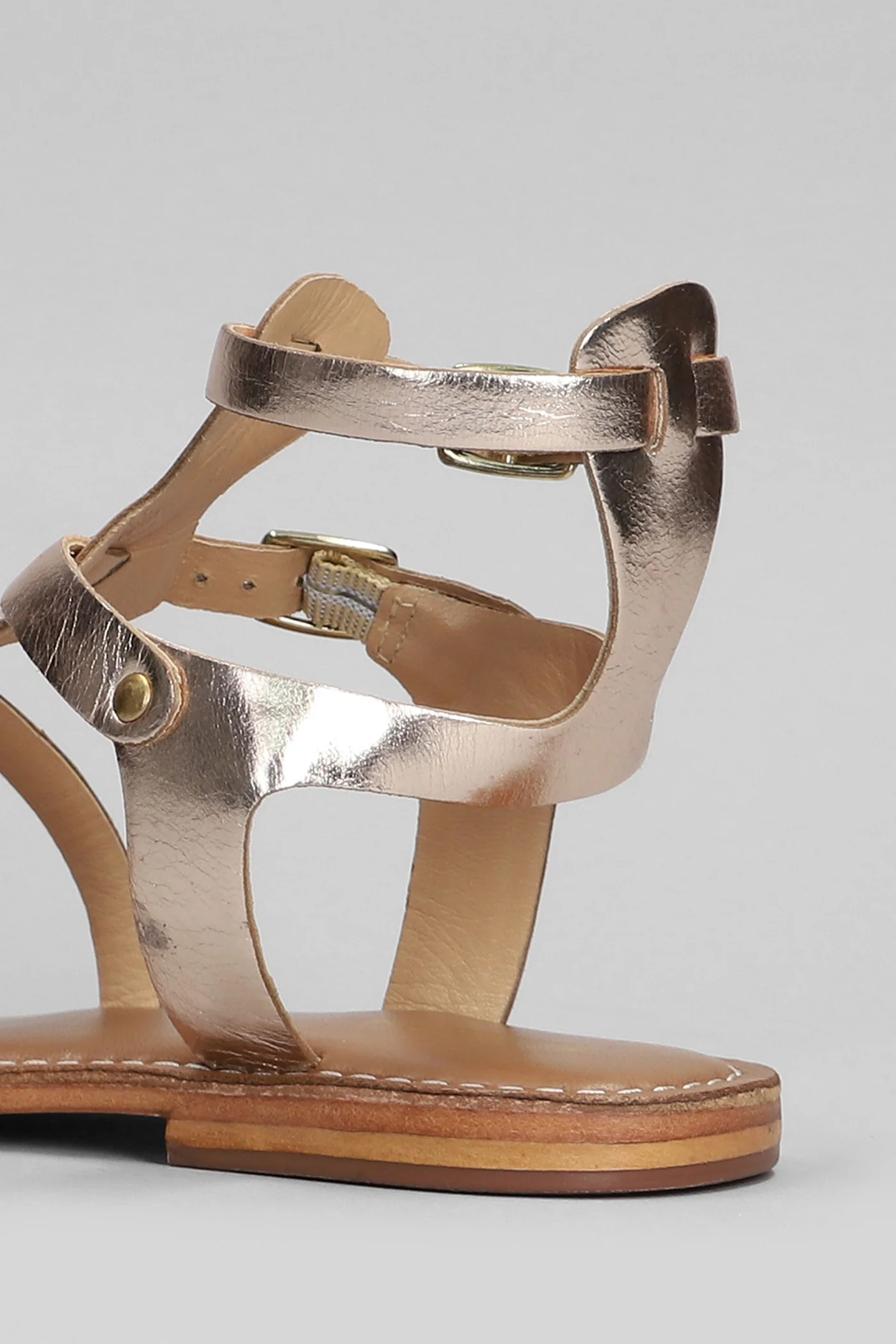 Flats in gold leather - Image 5