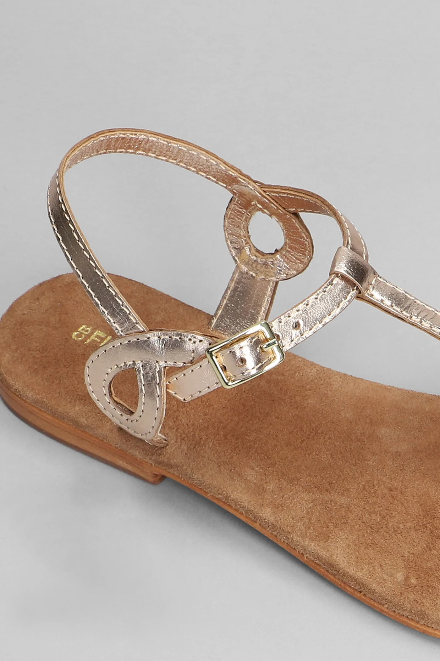 Flats in platinum leather - Image 5