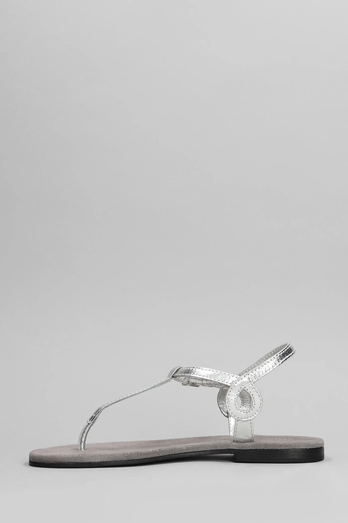 Flats in silver leather - Image 3
