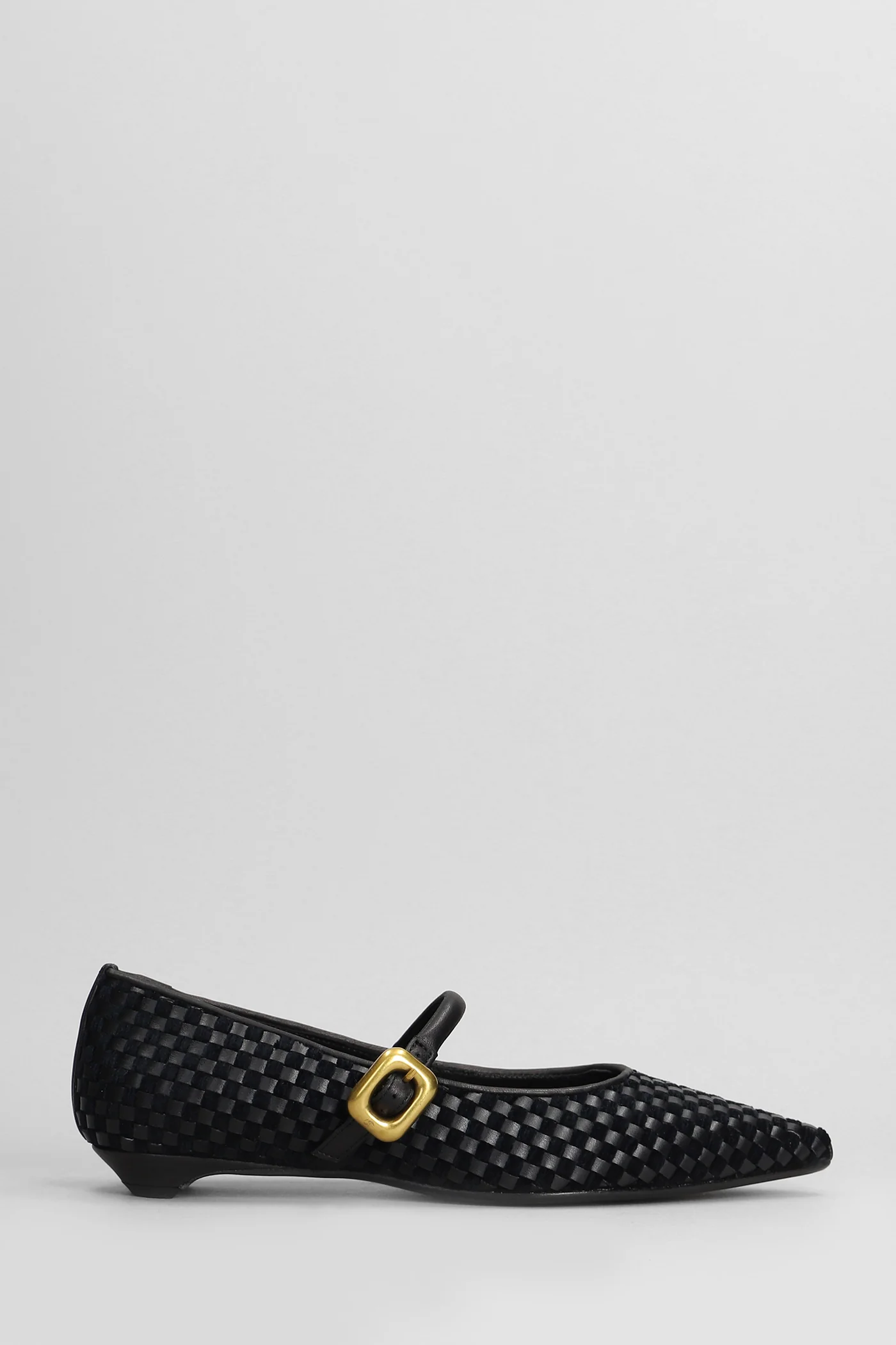 Ballet flats in black leather