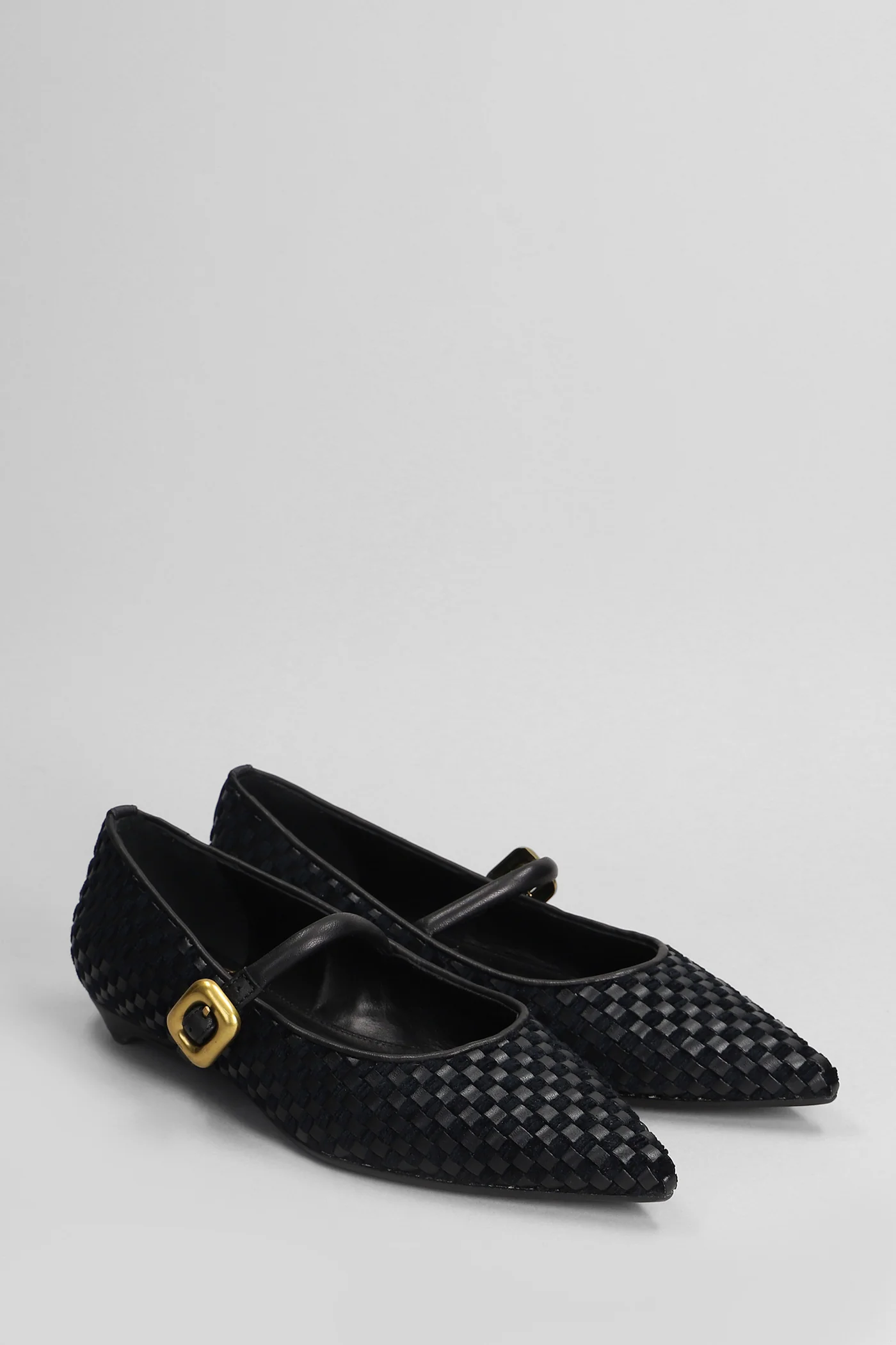 Ballet flats in black leather - Image 2