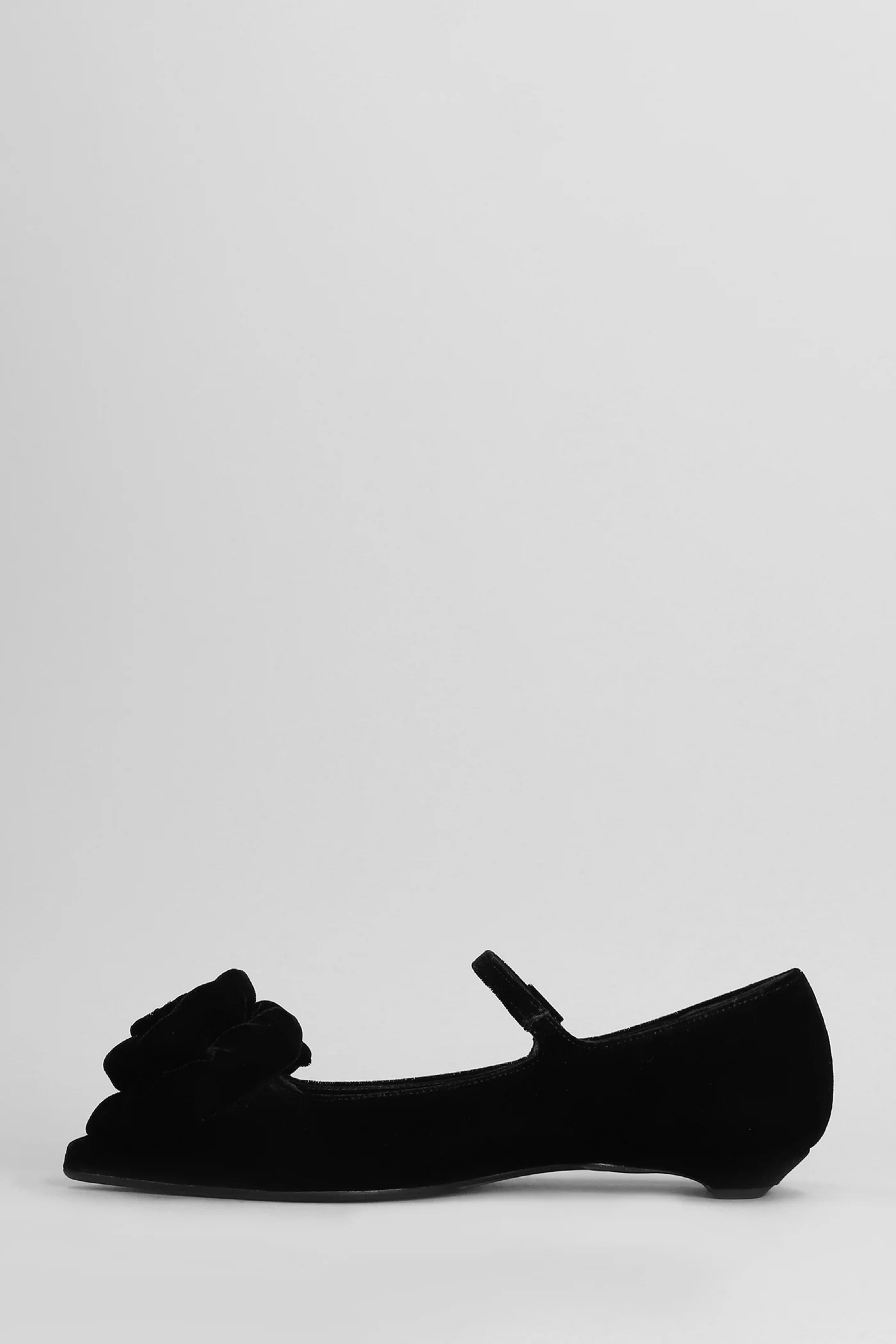 Ballet flats in black velvet - Image 3