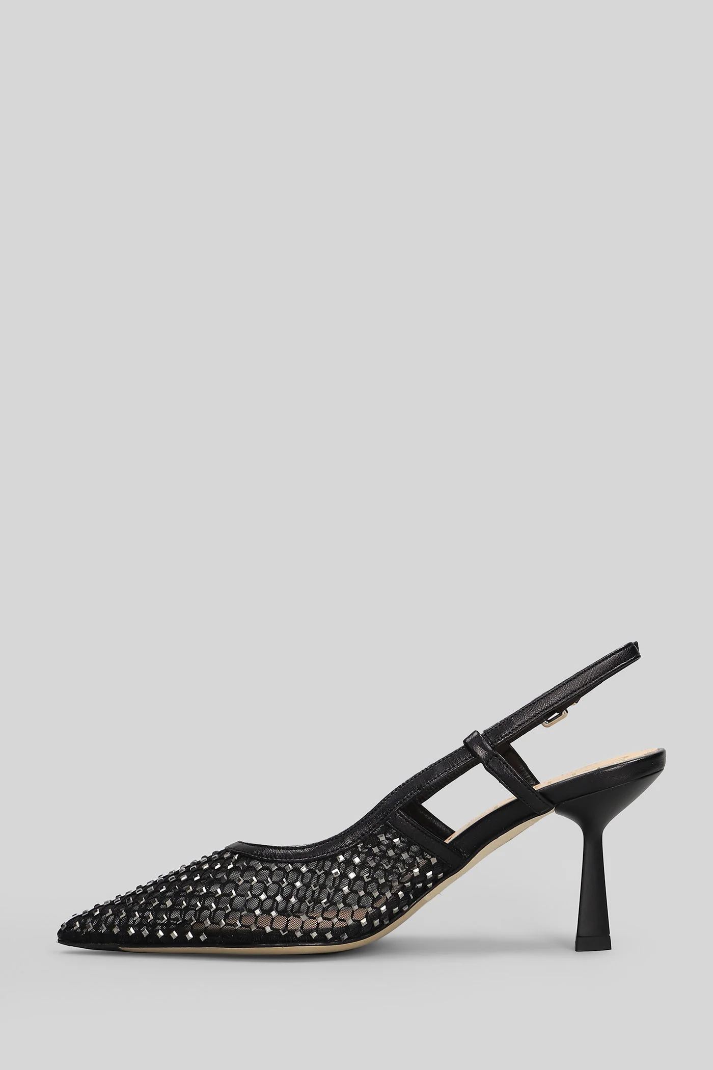 Pumps in black leather - Image 3