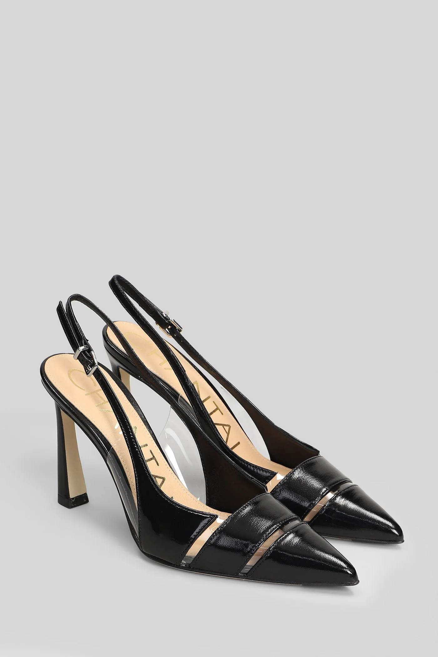 Pumps in black leather - Image 2