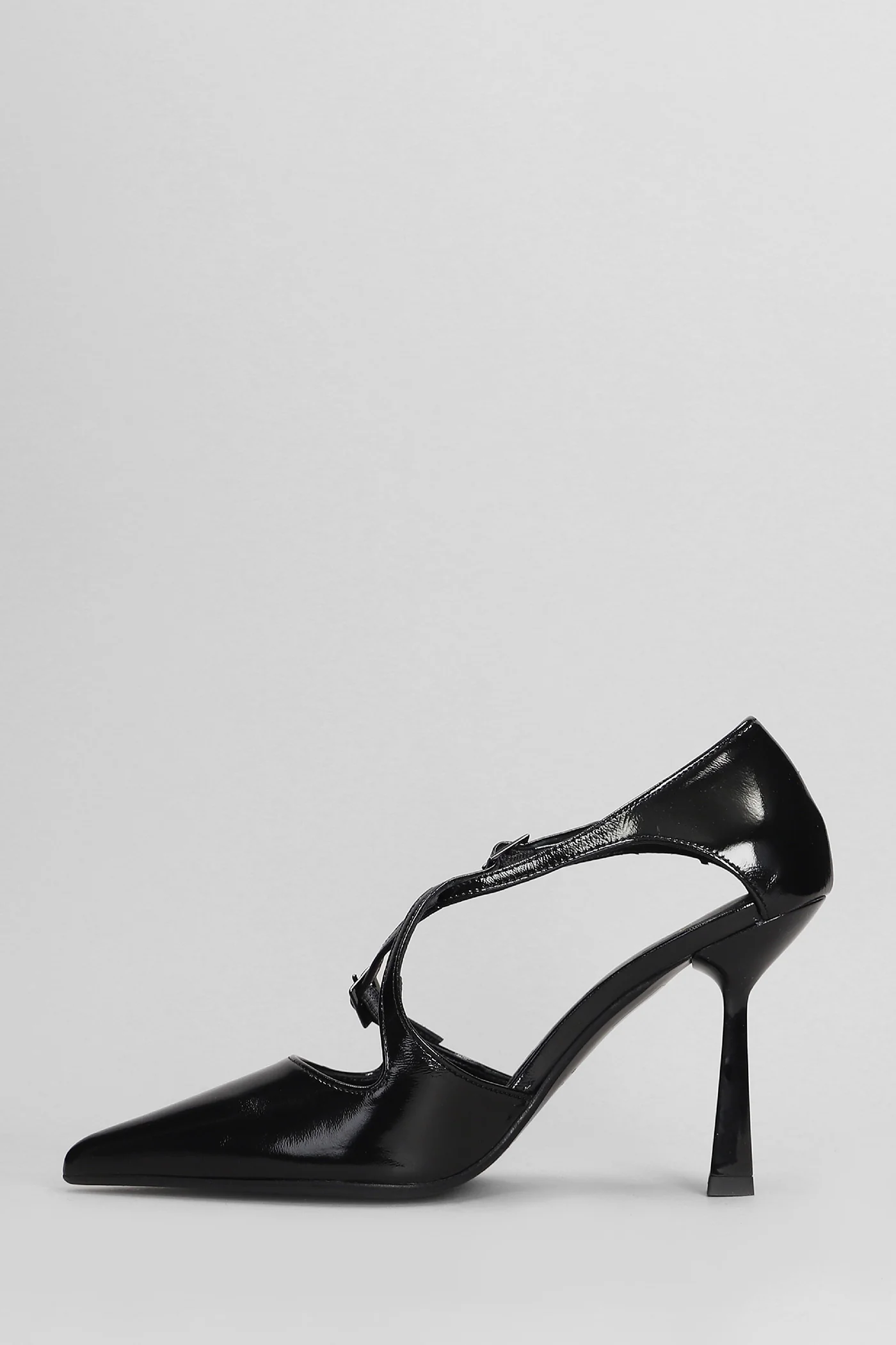 Pumps in black leather - Image 3