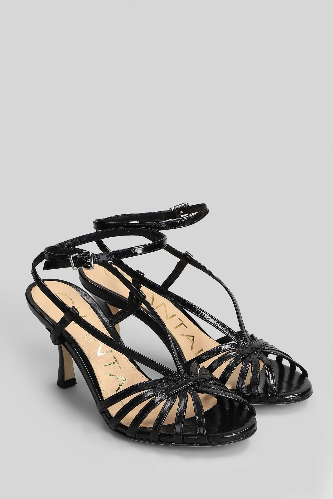 Sandals in black leather - Image 2