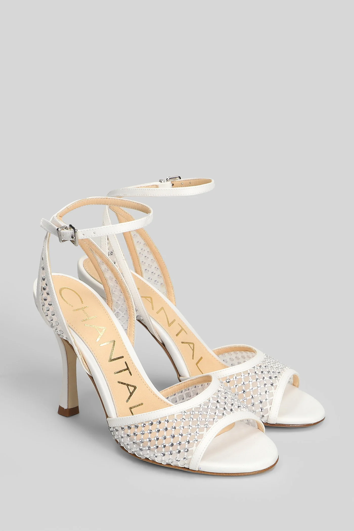 Sandals in white satin - Image 2